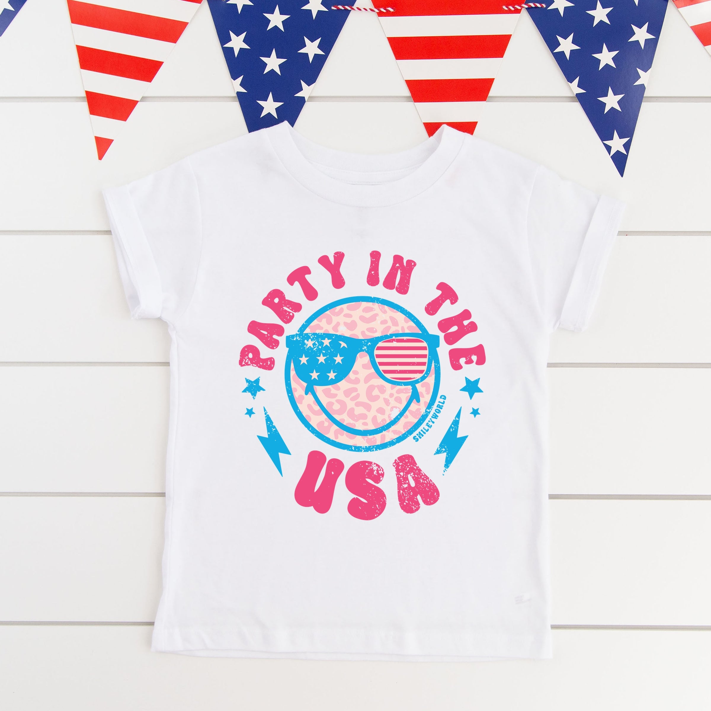 SmileyWorld Party In The USA - Youth Short Sleeve Graphic T-Shirt