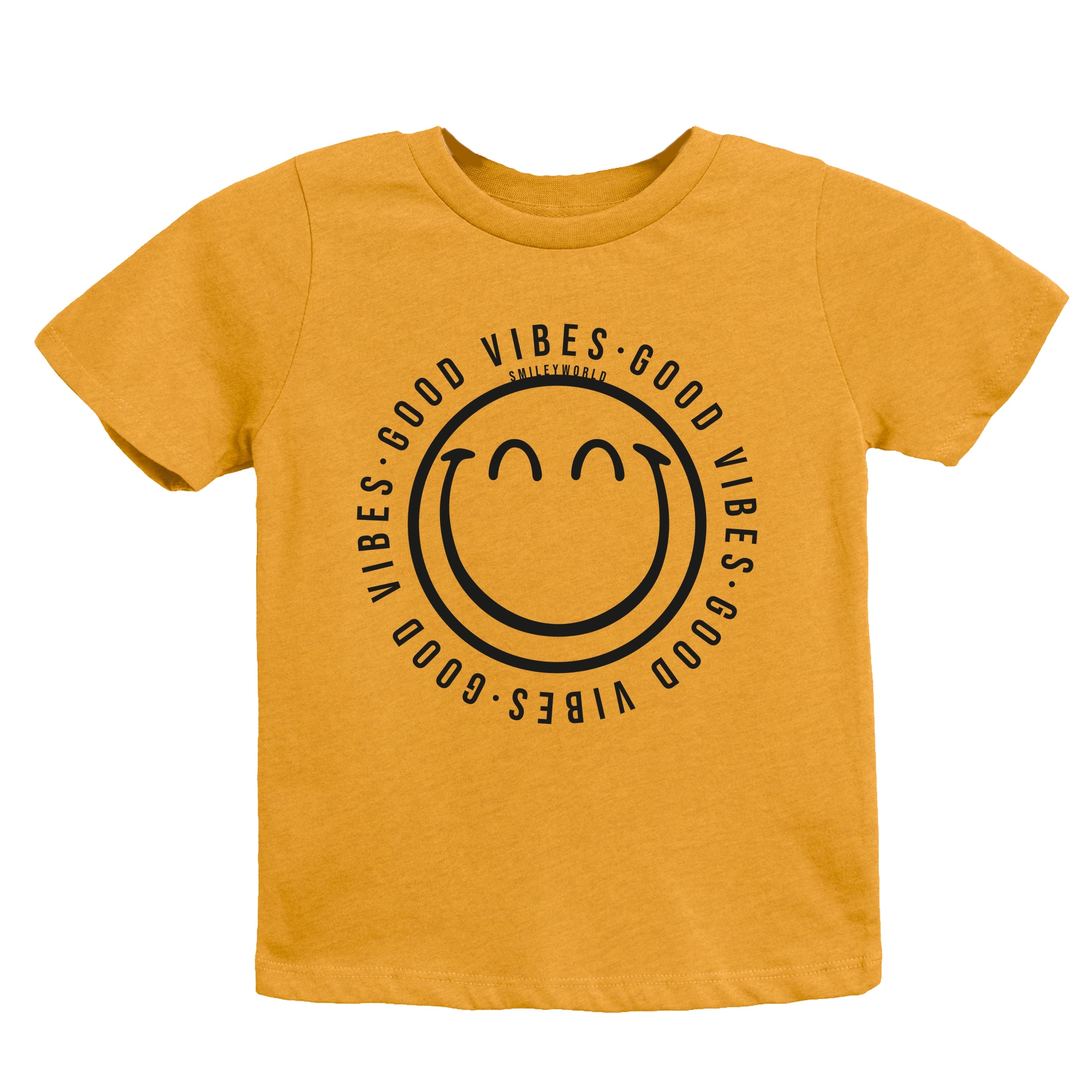 SmileyWorld Good Vibes Outline - Youth Short Sleeve Graphic T-Shirt