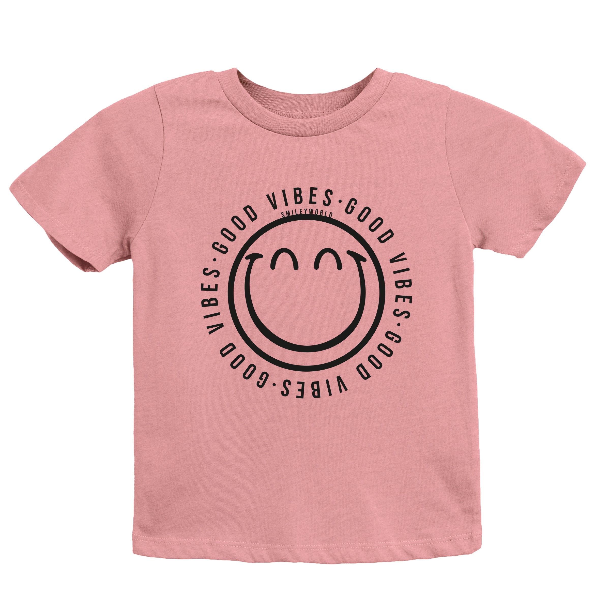 SmileyWorld Good Vibes Outline - Youth Short Sleeve Graphic T-Shirt