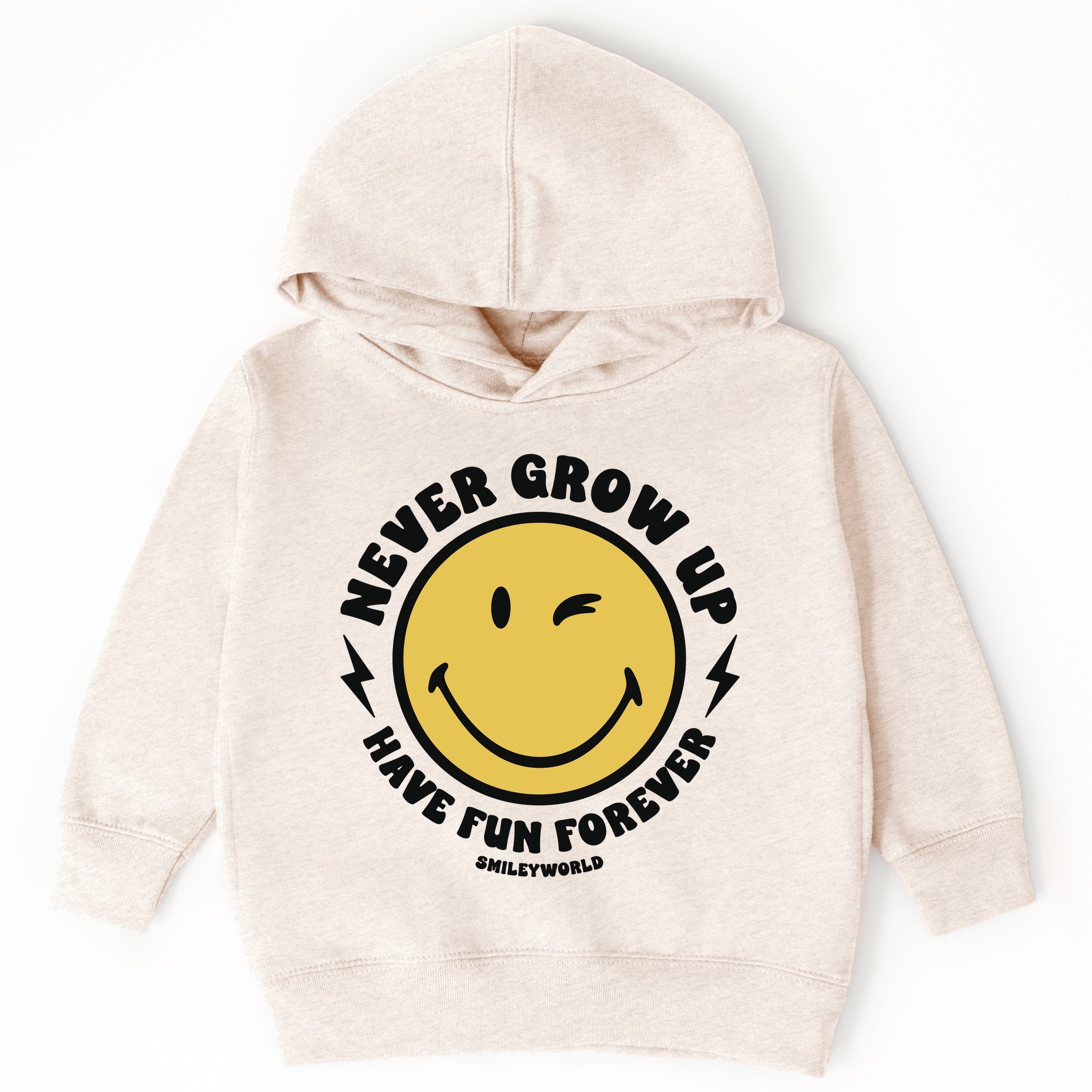 SmileyWorld Never Grow Up - Toddler Hoodie