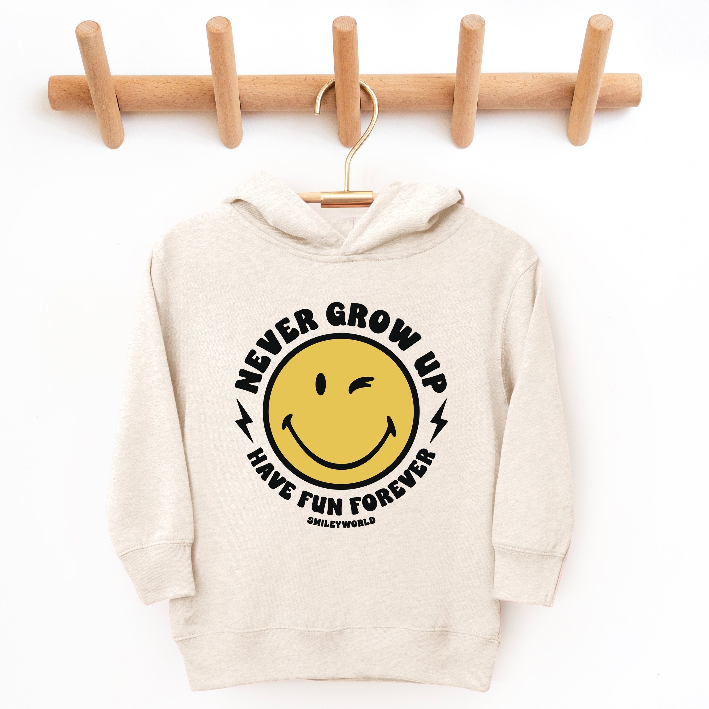 SmileyWorld Never Grow Up - Toddler Hoodie