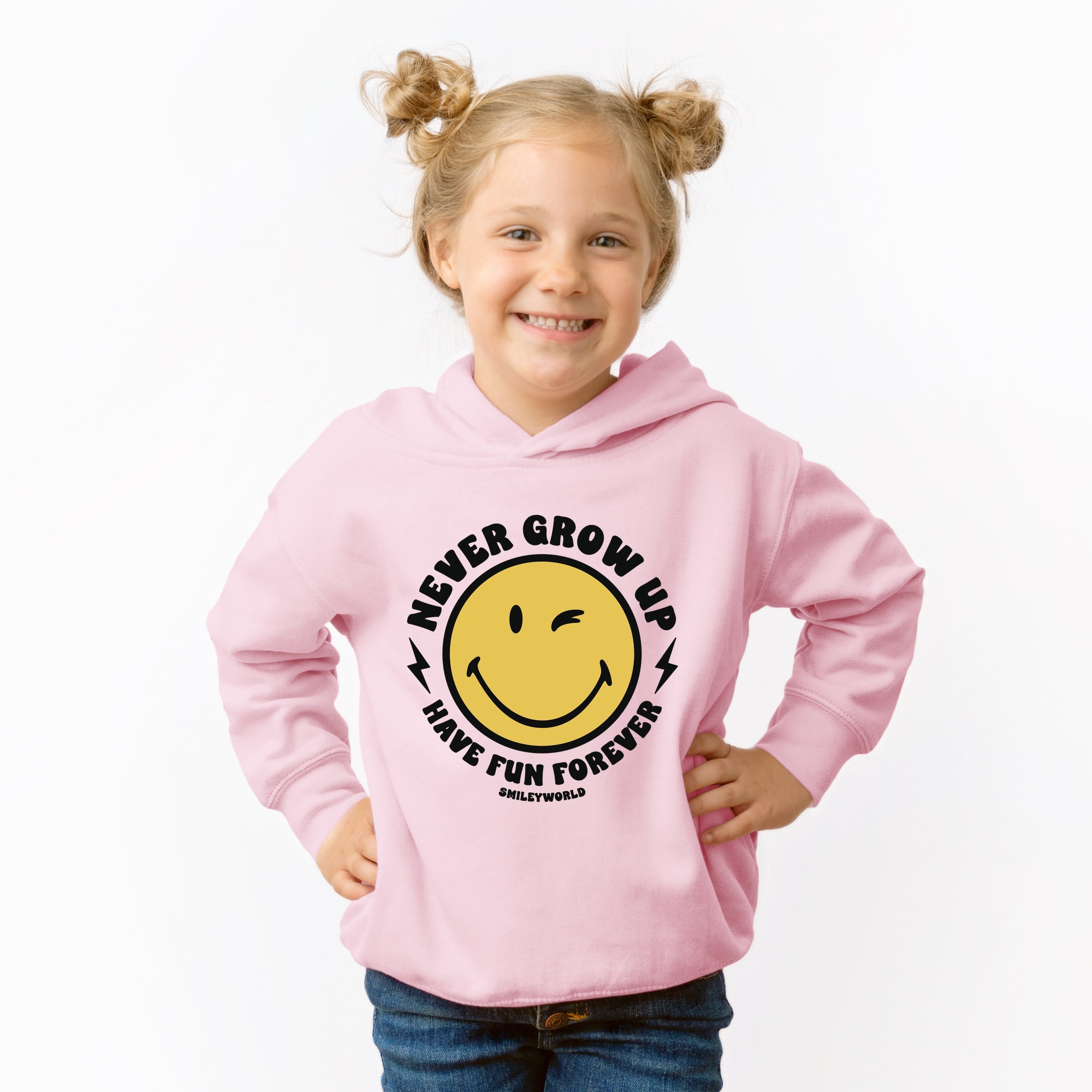 SmileyWorld Never Grow Up - Toddler Hoodie