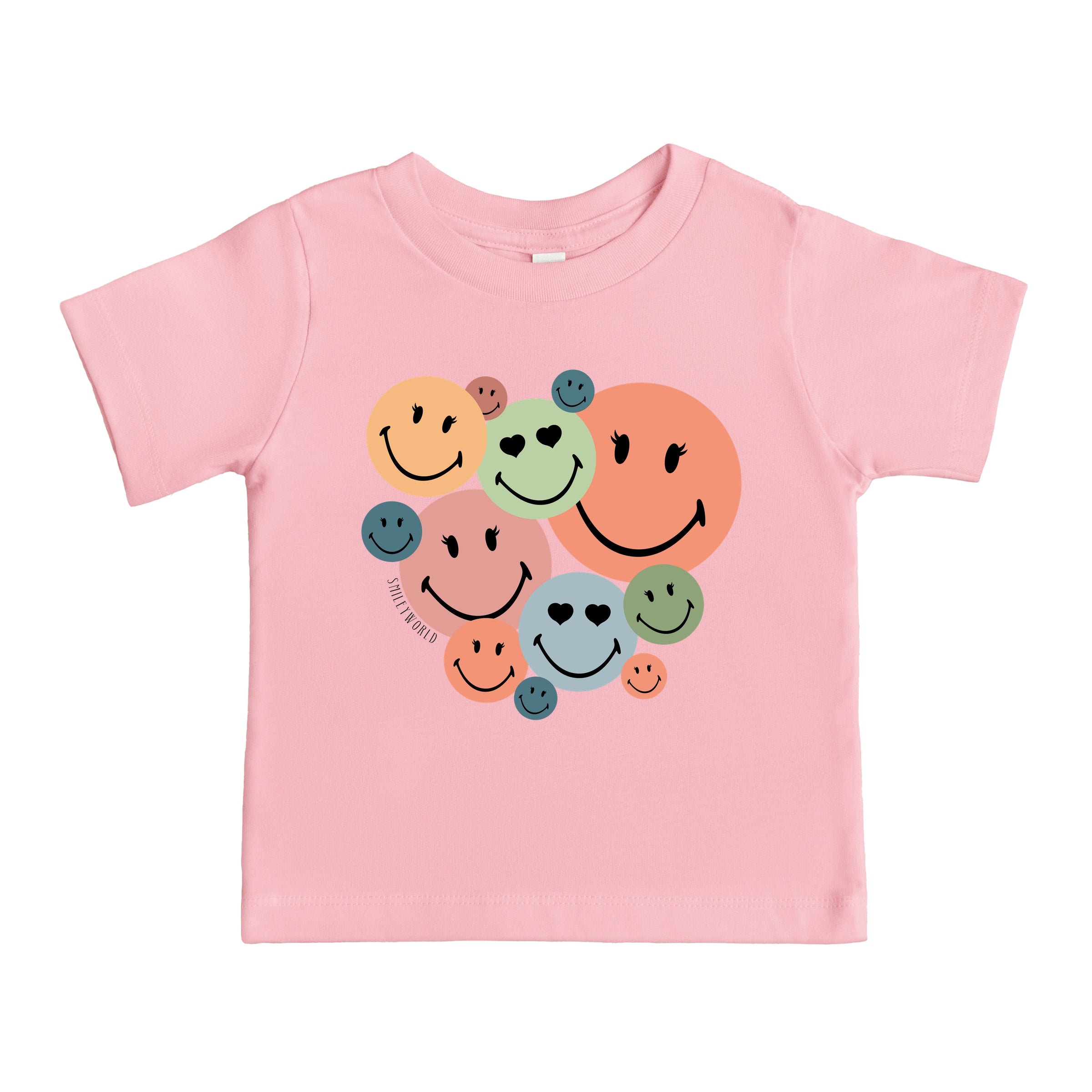 SmileyWorld Stacked Smiles - Toddler Short Sleeve Graphic T-Shirt