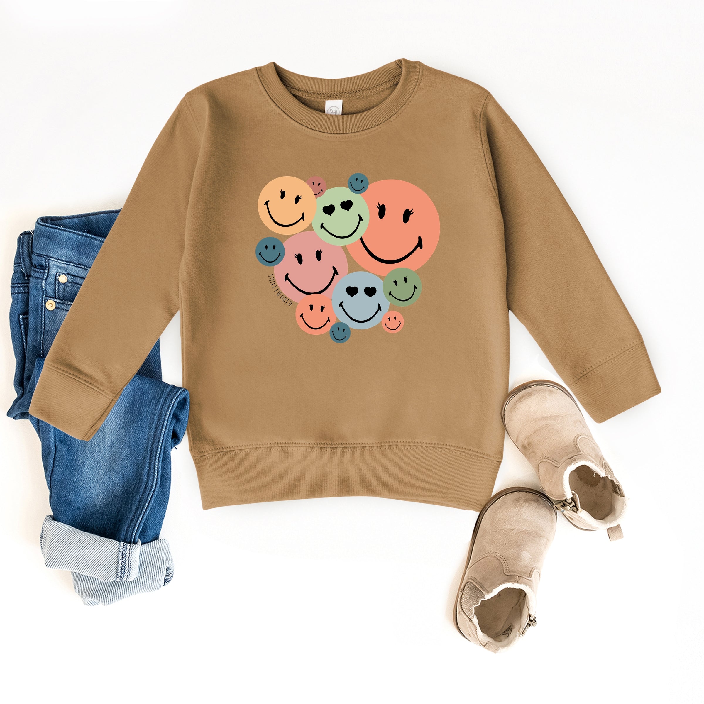 SmileyWorld Stacked Smiles - Toddler Graphic Sweatshirt