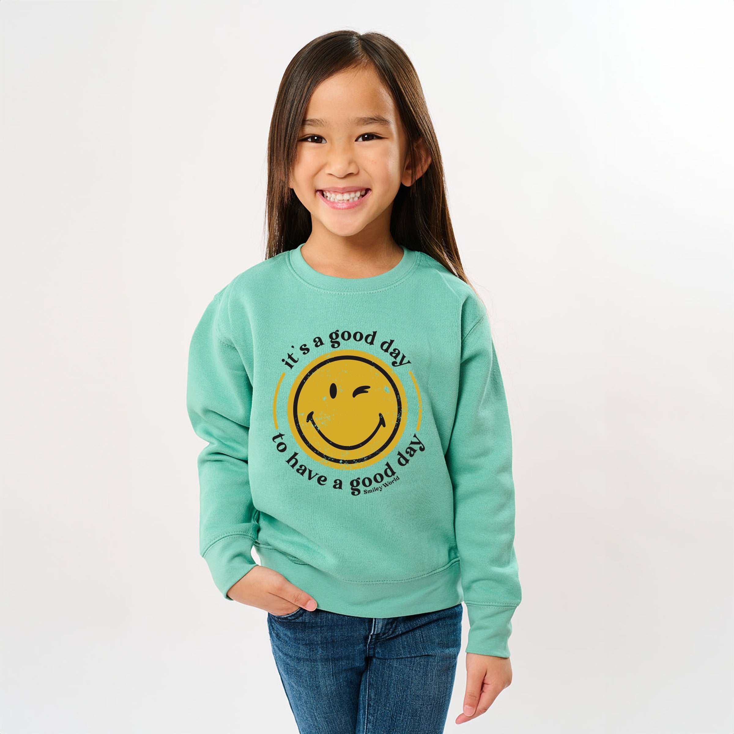 SmileyWorld It's A Good Day To Have A Good Day Circle - Youth Graphic Sweatshirt
