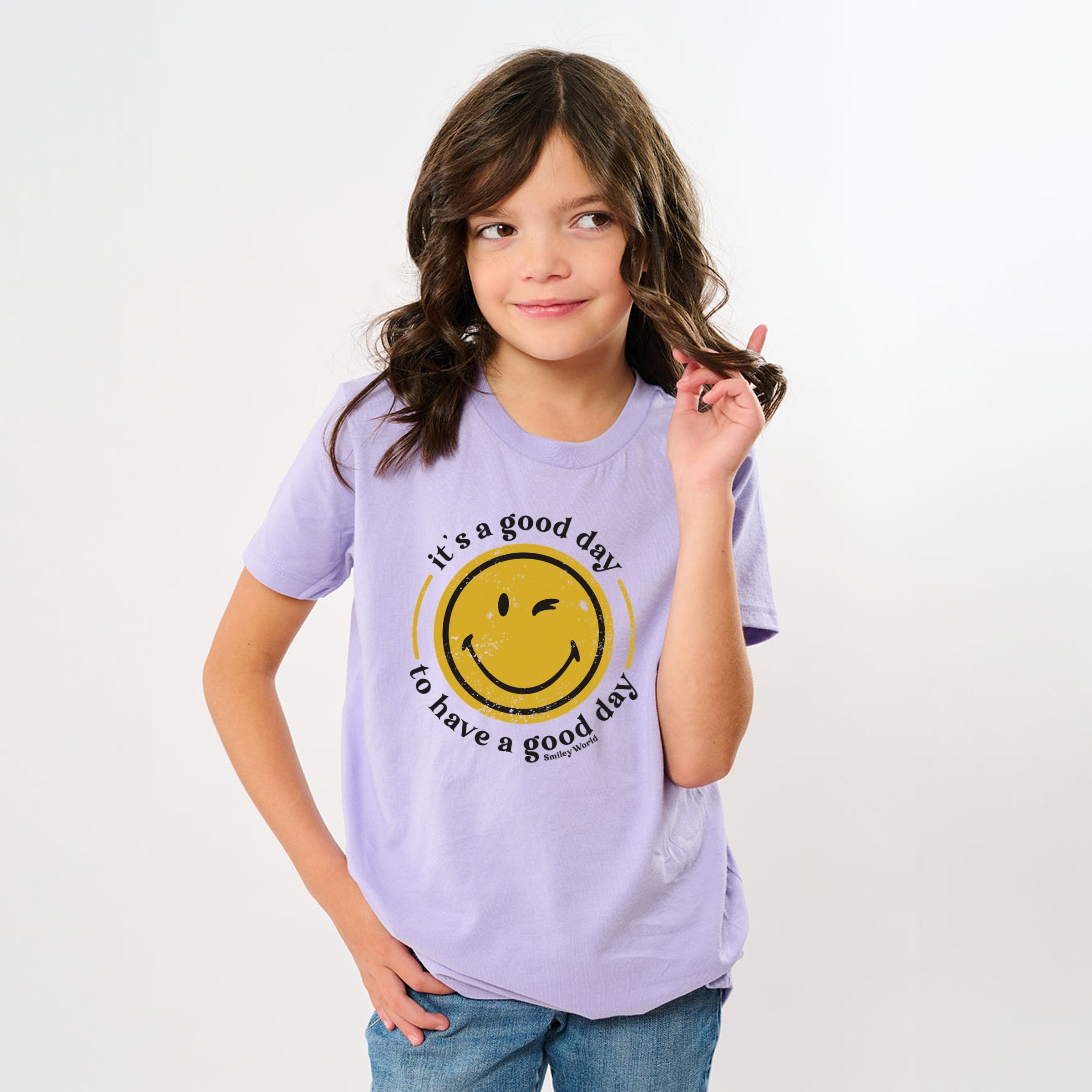SmileyWorld It's A Good Day To Have A Good Day Circle - Youth Short Sleeve Graphic T-Shirt