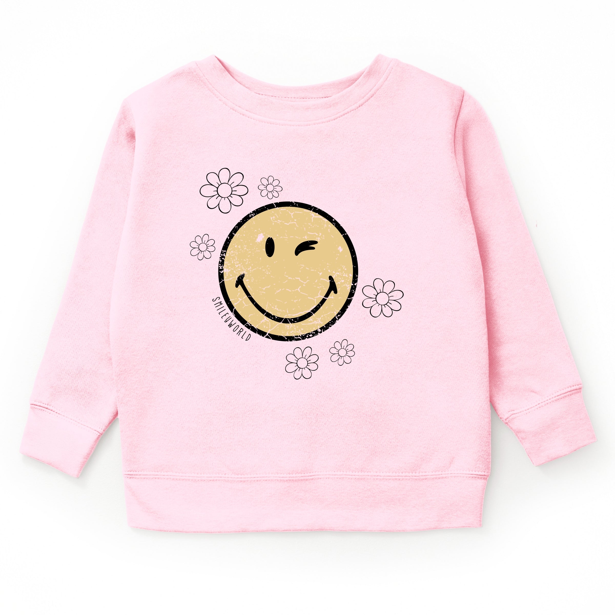 SmileyWorld Flower Outline - Youth Graphic Sweatshirt