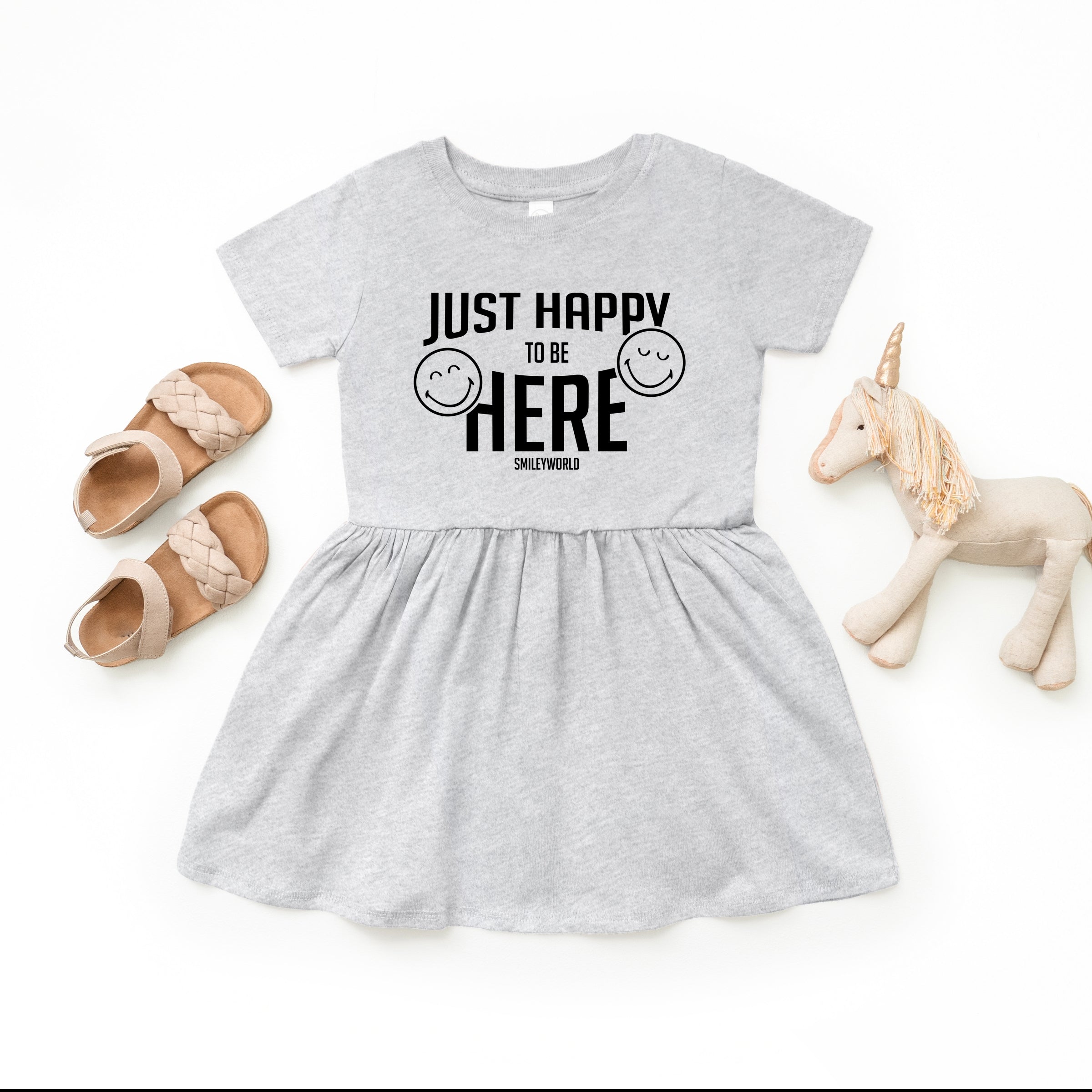 SmileyWorld Just Happy To Be Here - Toddler Graphic Dress