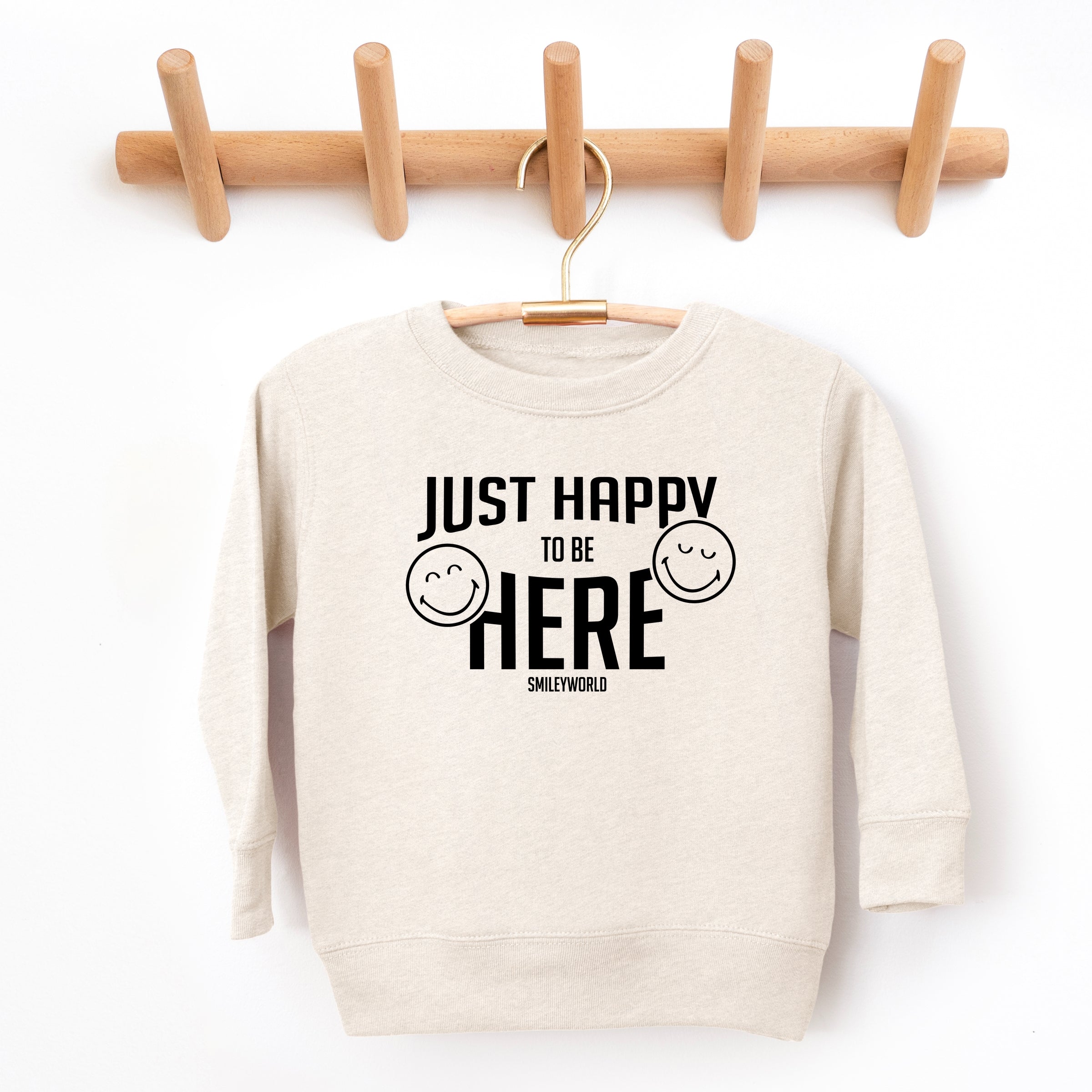 SmileyWorld Just Happy To Be Here - Toddler Graphic Sweatshirt