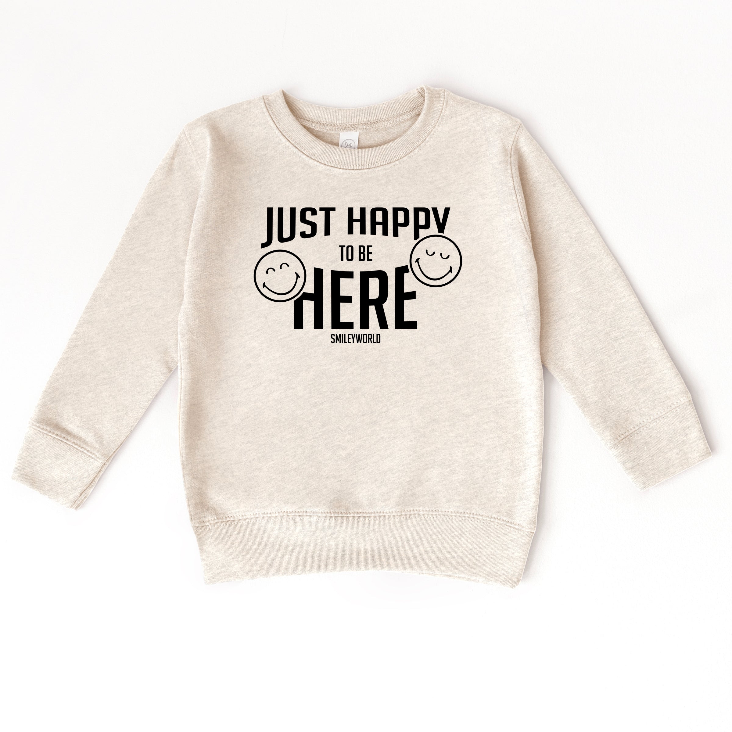 SmileyWorld Just Happy To Be Here - Toddler Graphic Sweatshirt