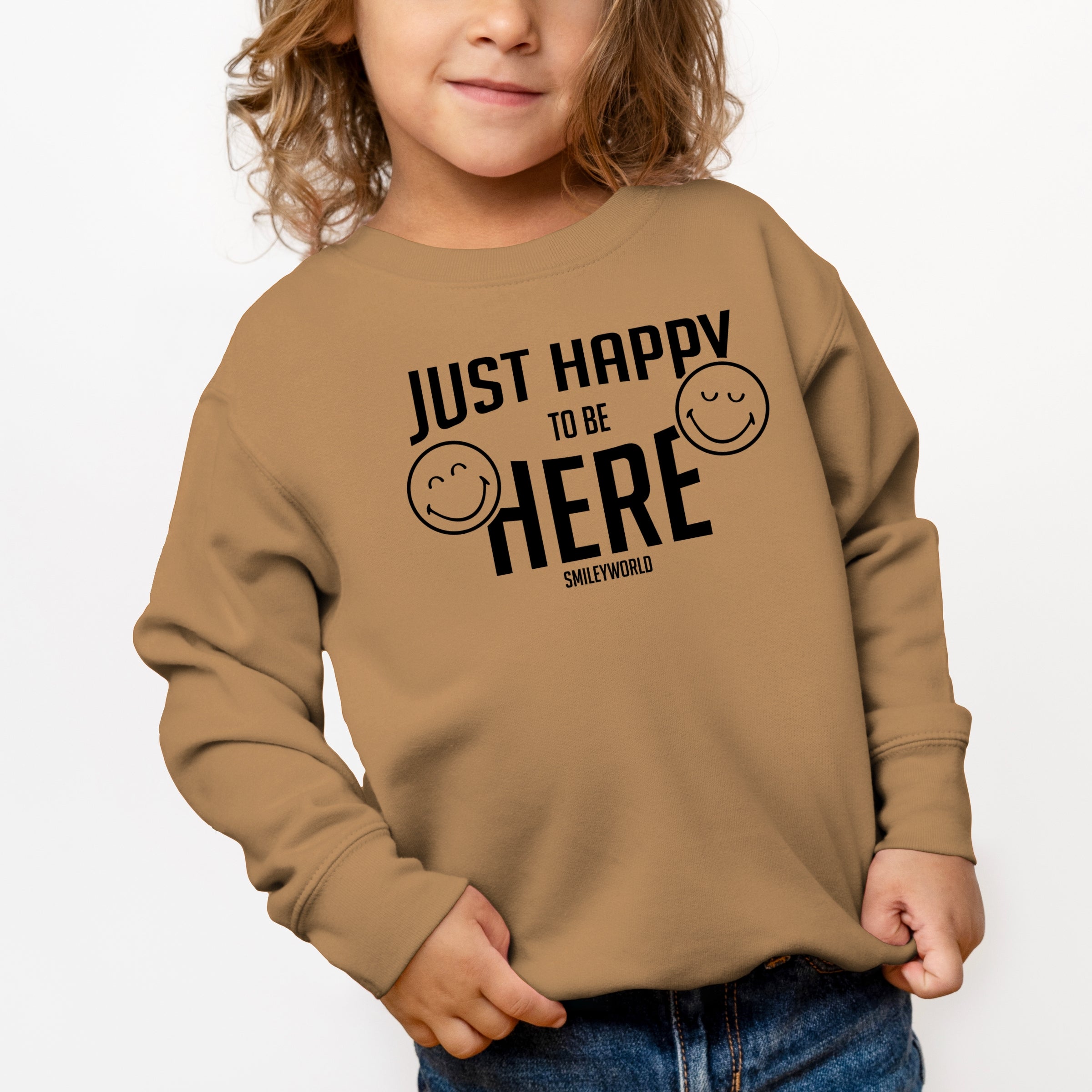SmileyWorld Just Happy To Be Here - Toddler Graphic Sweatshirt