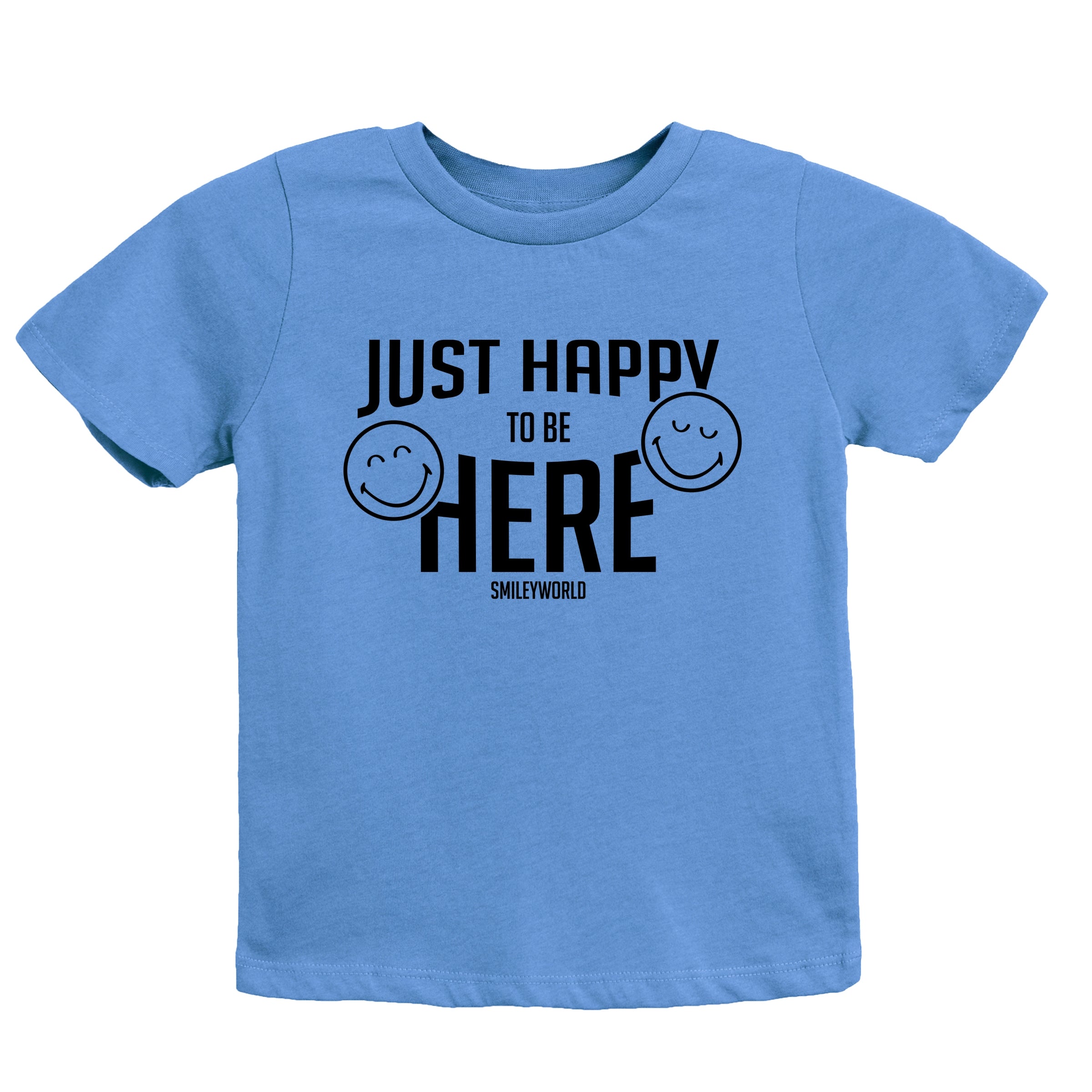 SmileyWorld Just Happy To Be Here - Youth Short Sleeve Graphic T-Shirt