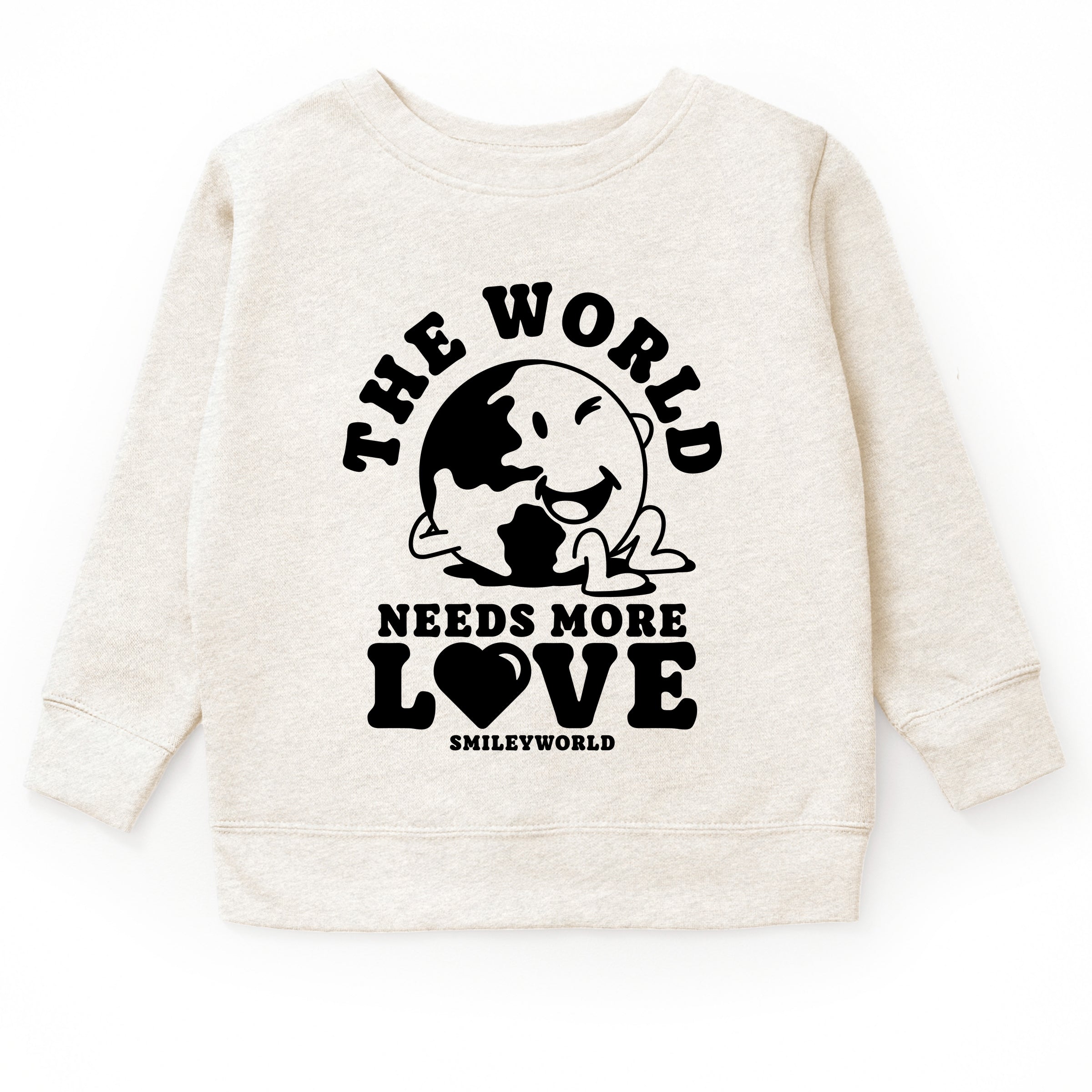 SmileyWorld The World Needs More Love - Youth Graphic Sweatshirt