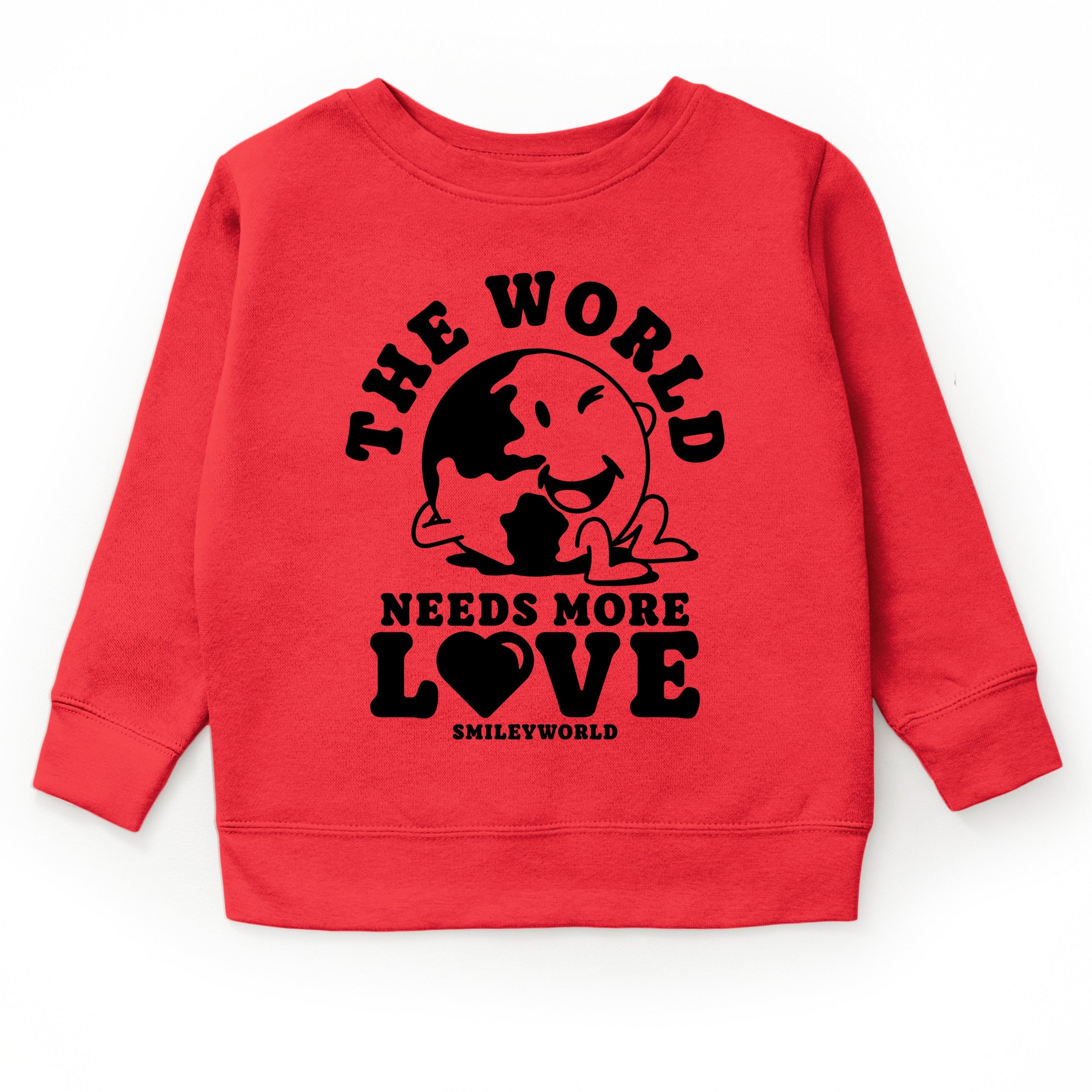 SmileyWorld The World Needs More Love - Youth Graphic Sweatshirt