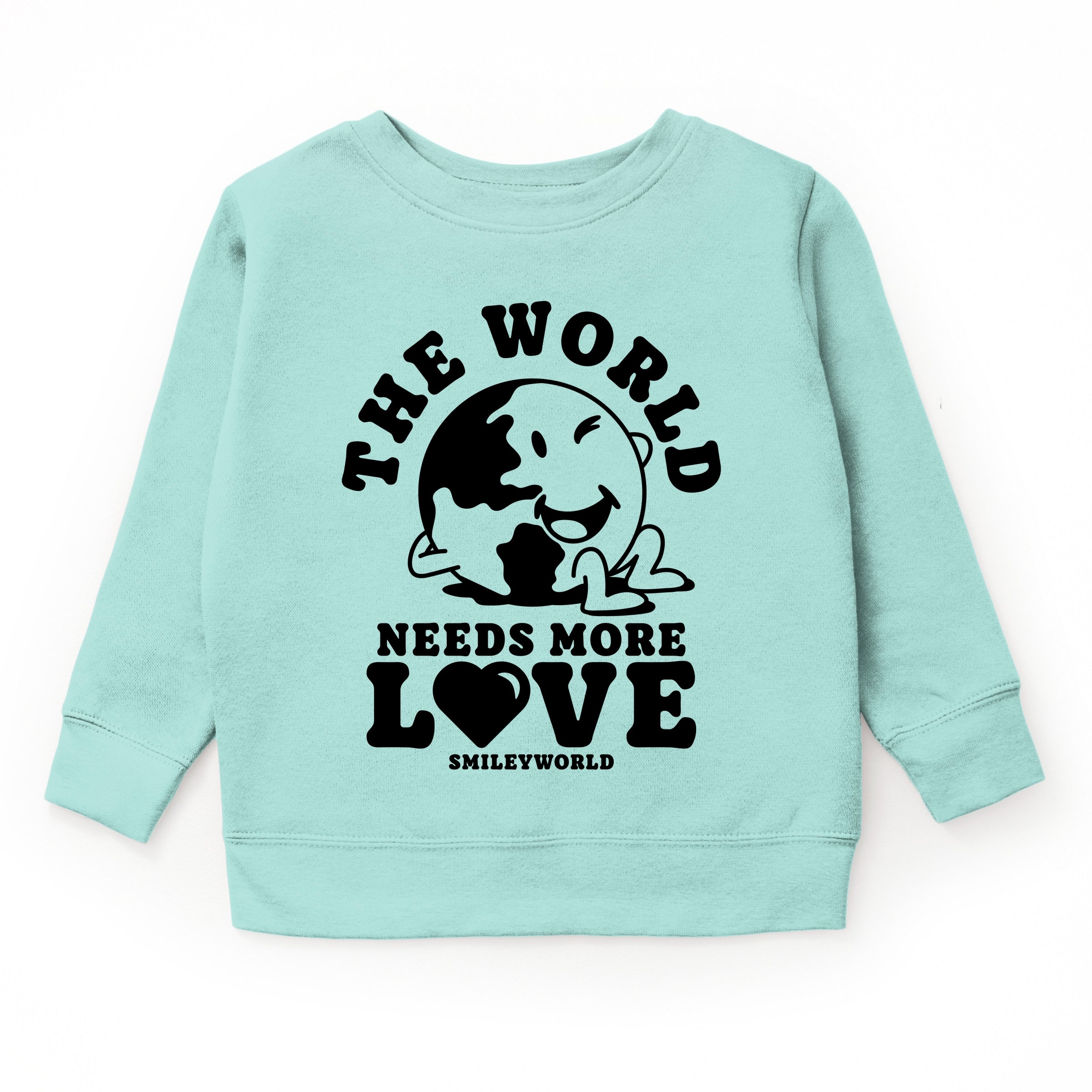 SmileyWorld The World Needs More Love - Youth Graphic Sweatshirt