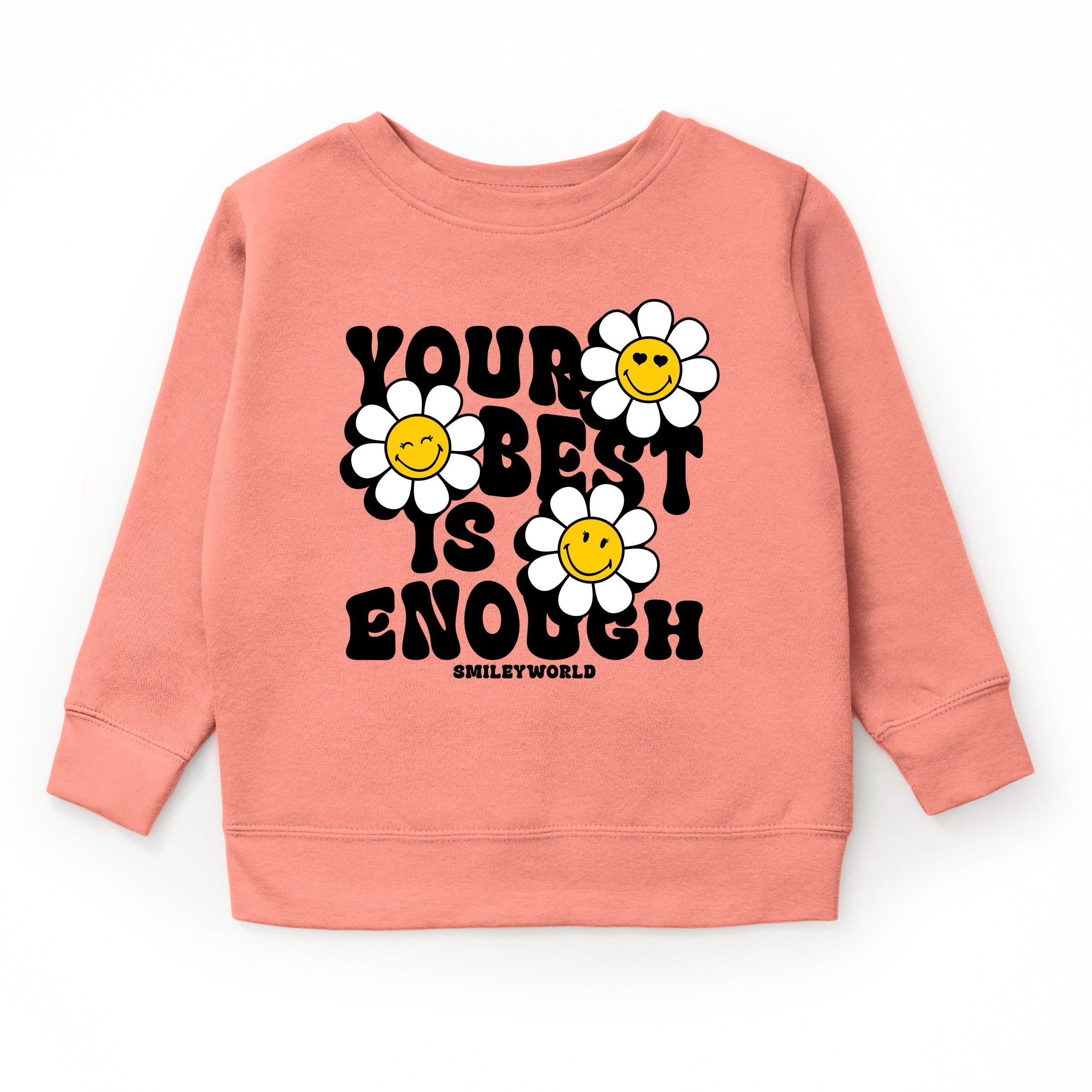 SmileyWorld Your Best Is Enough Floral - Youth Graphic Sweatshirt