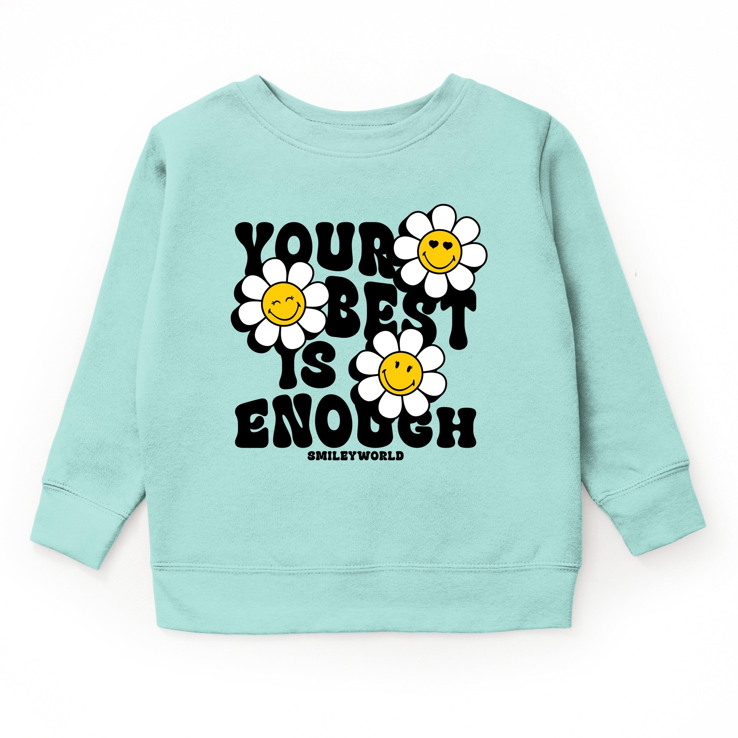 SmileyWorld Your Best Is Enough Floral - Youth Graphic Sweatshirt