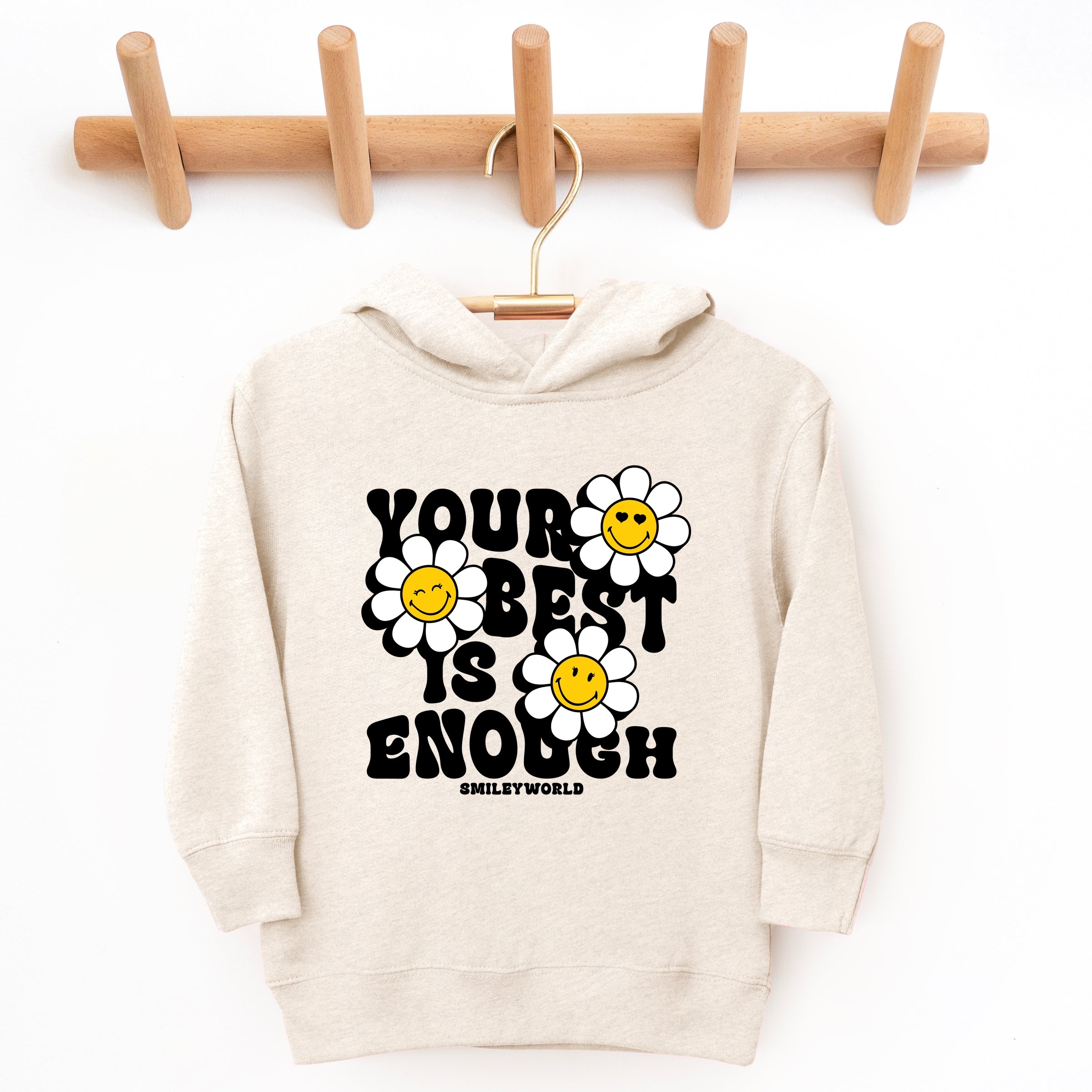 SmileyWorld Your Best Is Enough Floral - Toddler Hoodie