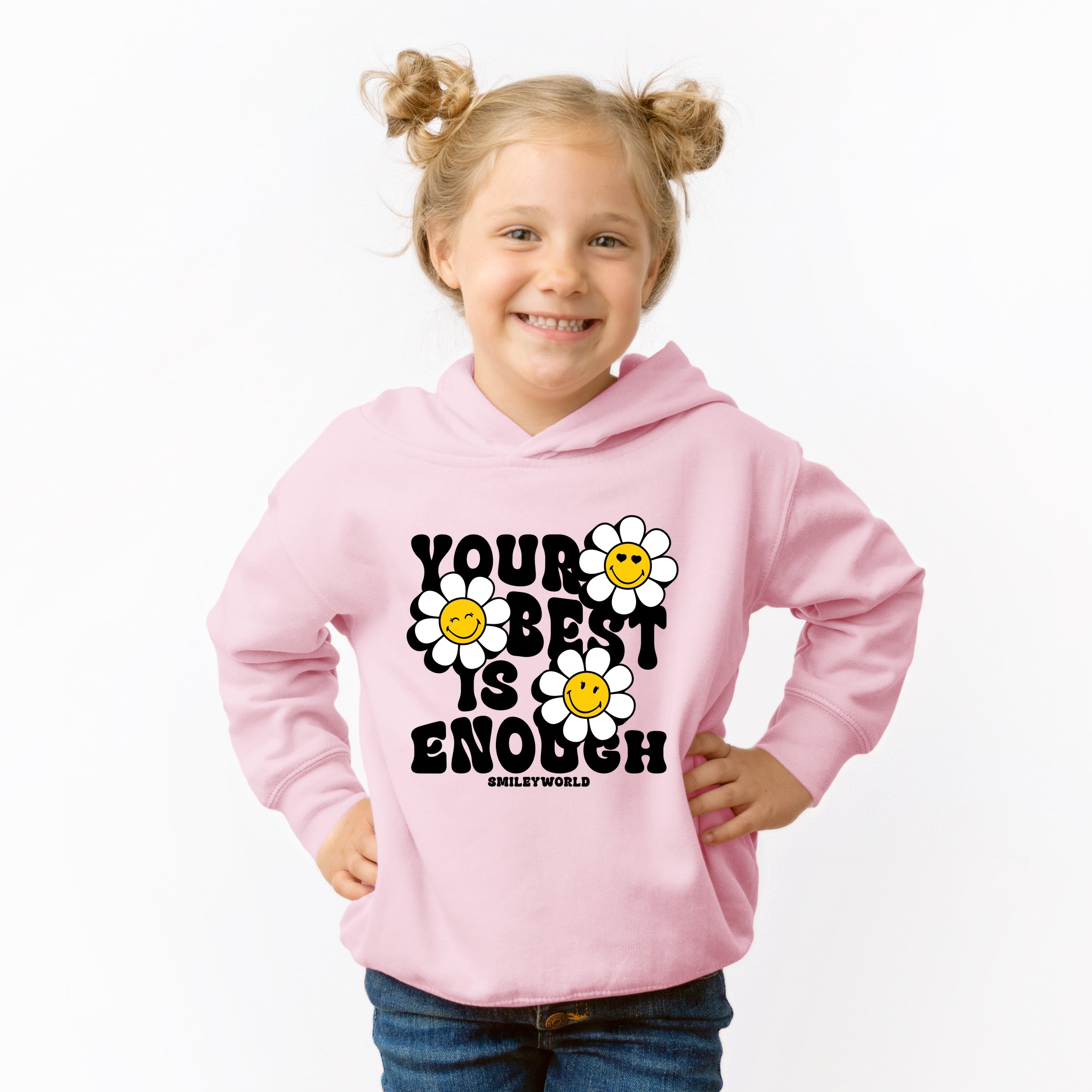 SmileyWorld Your Best Is Enough Floral - Toddler Hoodie