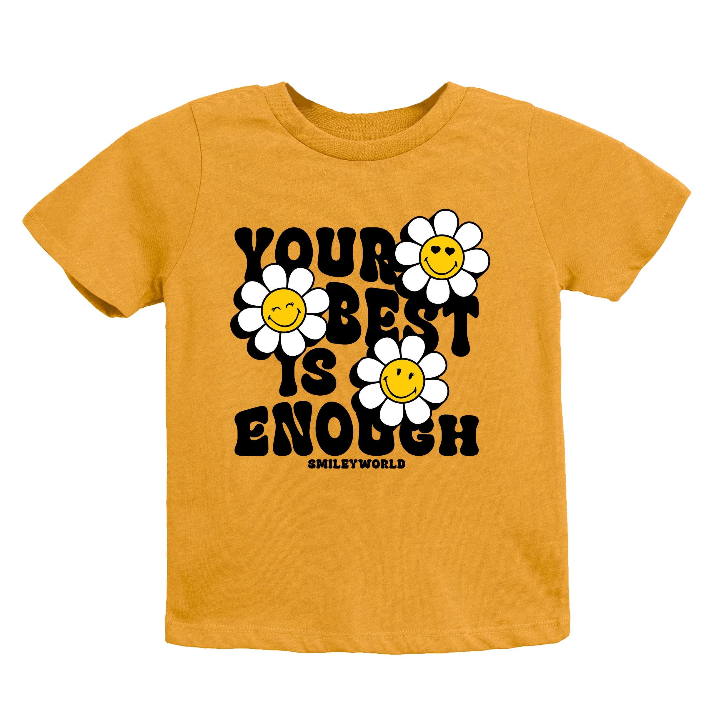 SmileyWorld Your Best Is Enough Floral - Youth Short Sleeve Graphic T-Shirt