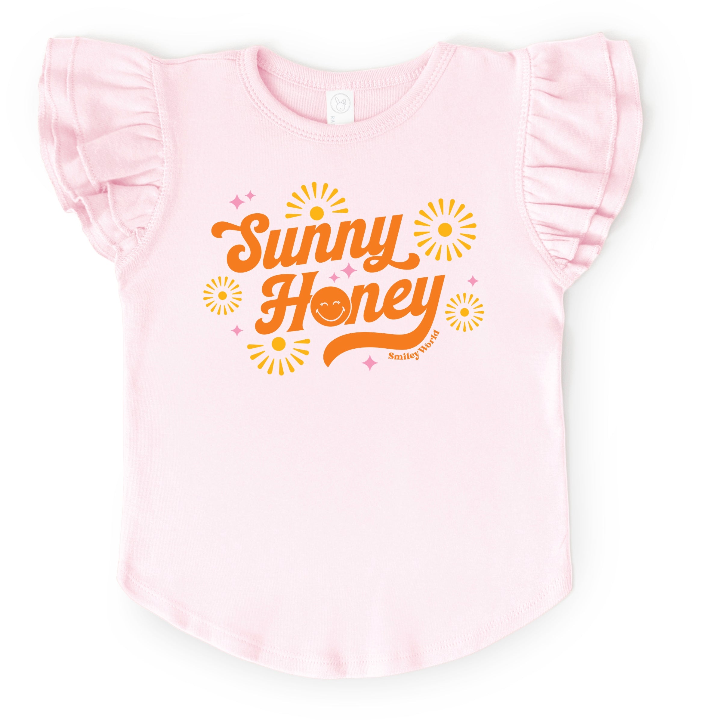SmileyWorld Sunny Honey - Flutter Sleeve Graphic T-Shirt