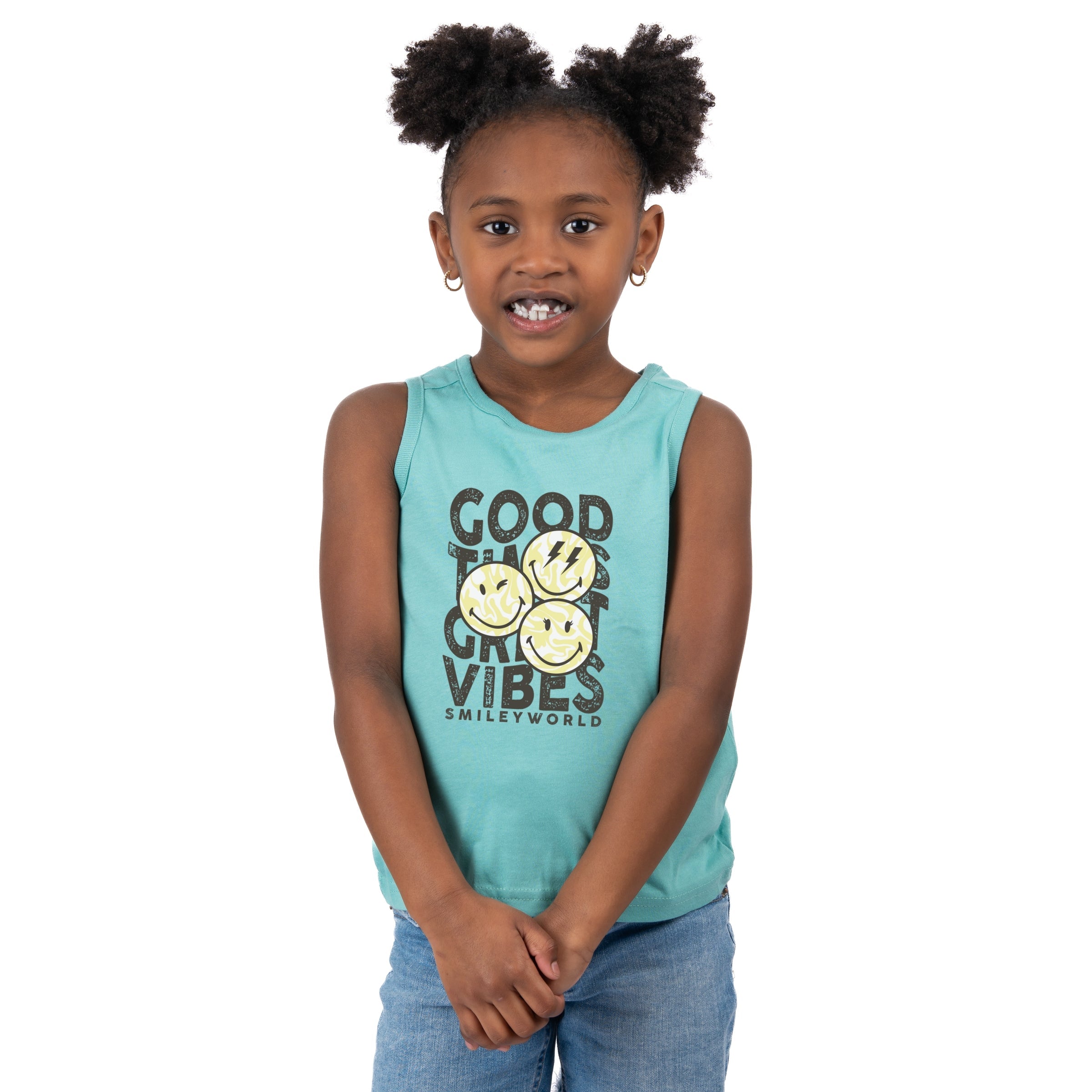 SmileyWorld Good Times Great Vibes - Toddler Graphic Tank