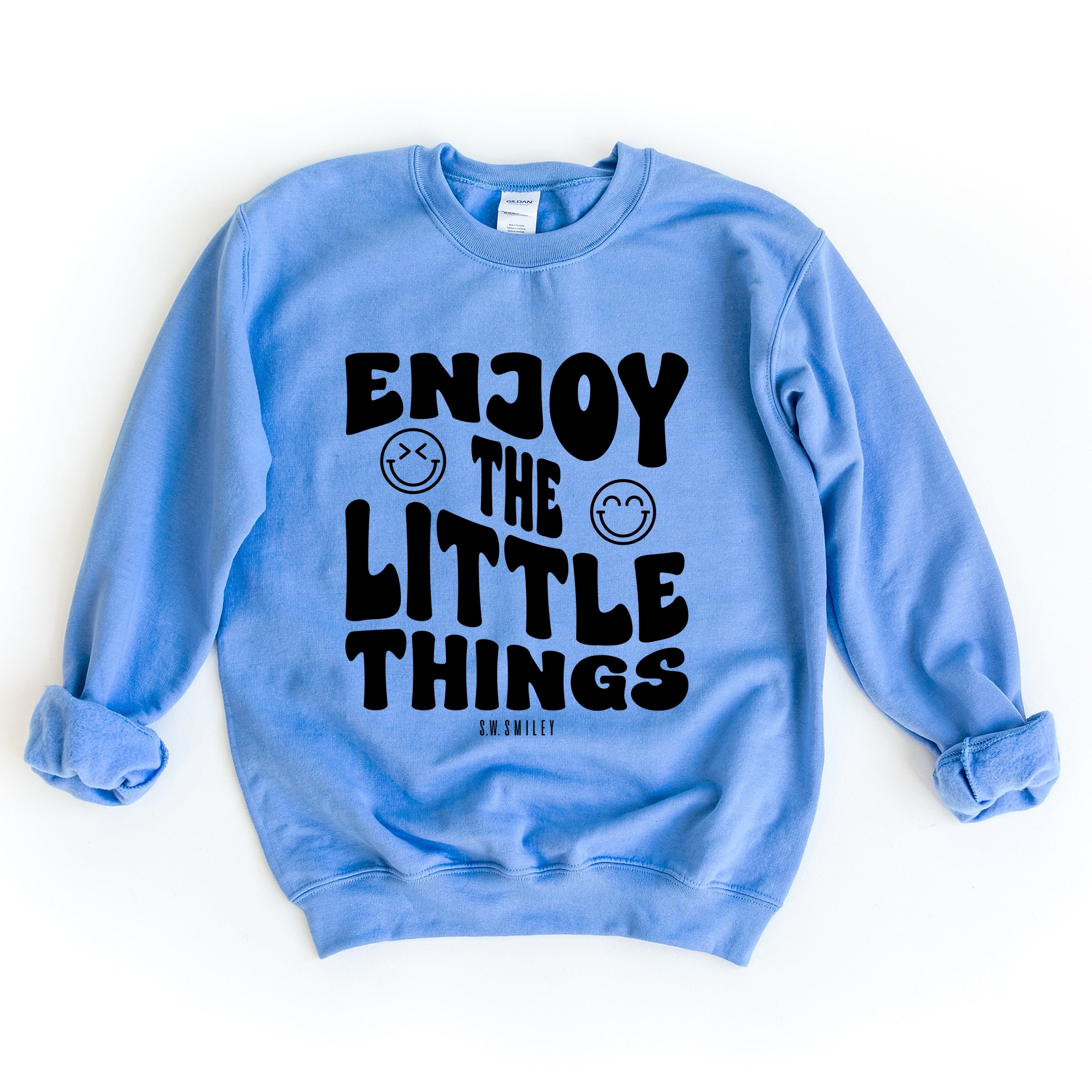 S.W.Smiley Enjoy The Little Things - Women's Graphic Sweatshirt