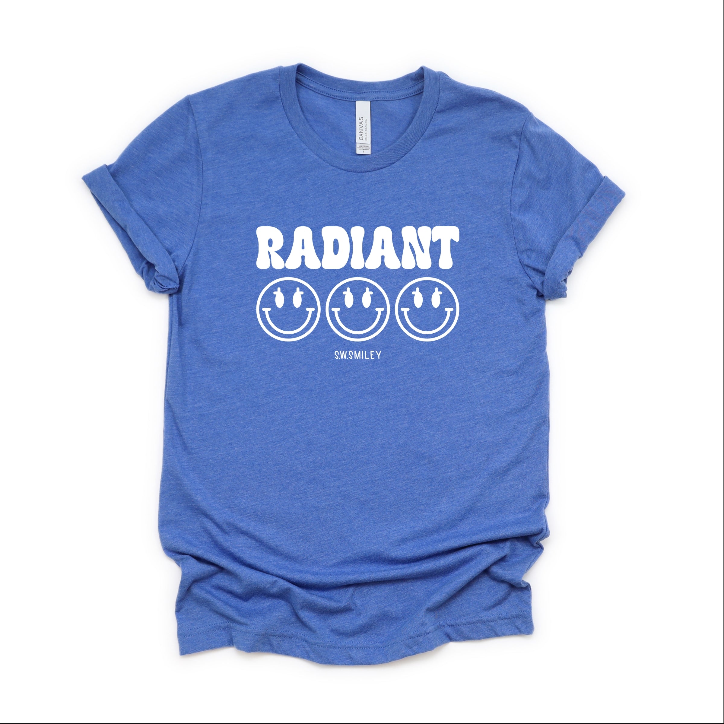 S.W.Smiley Radiant Groovy Outline - Women's Short Sleeve Graphic T-Shirt