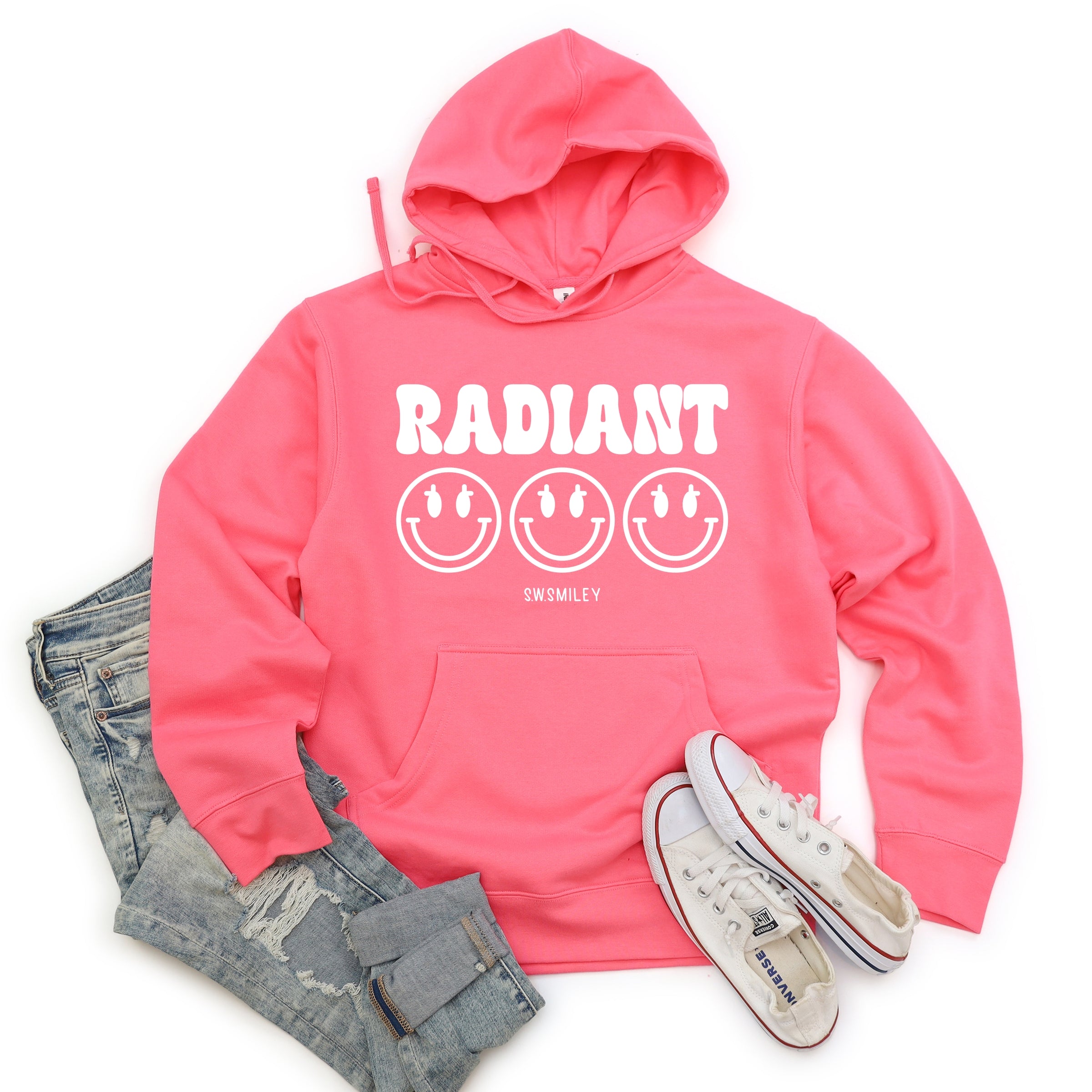S.W.Smiley Radiant Groovy Outline - Women's Graphic Hoodie