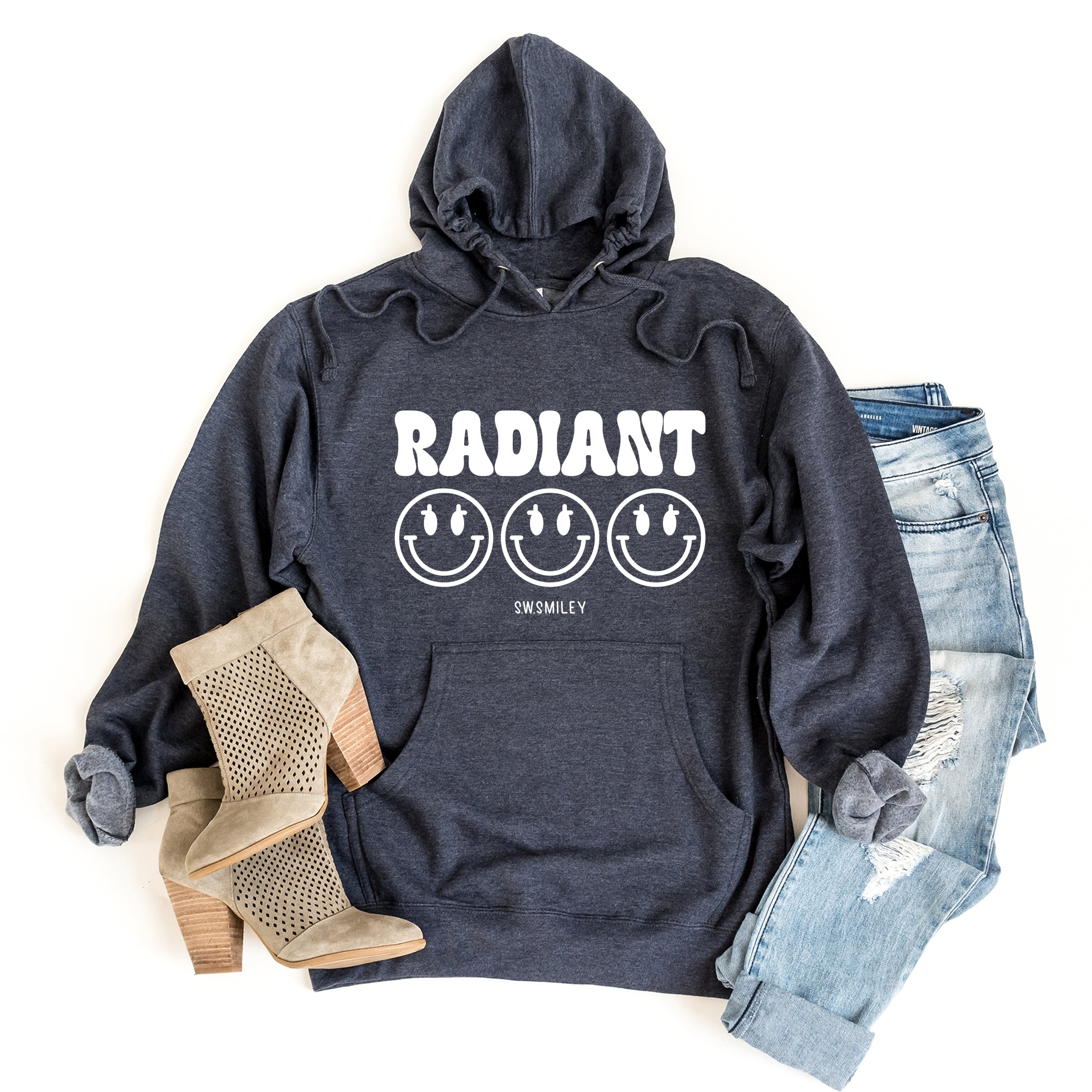 S.W.Smiley Radiant Groovy Outline - Women's Graphic Hoodie