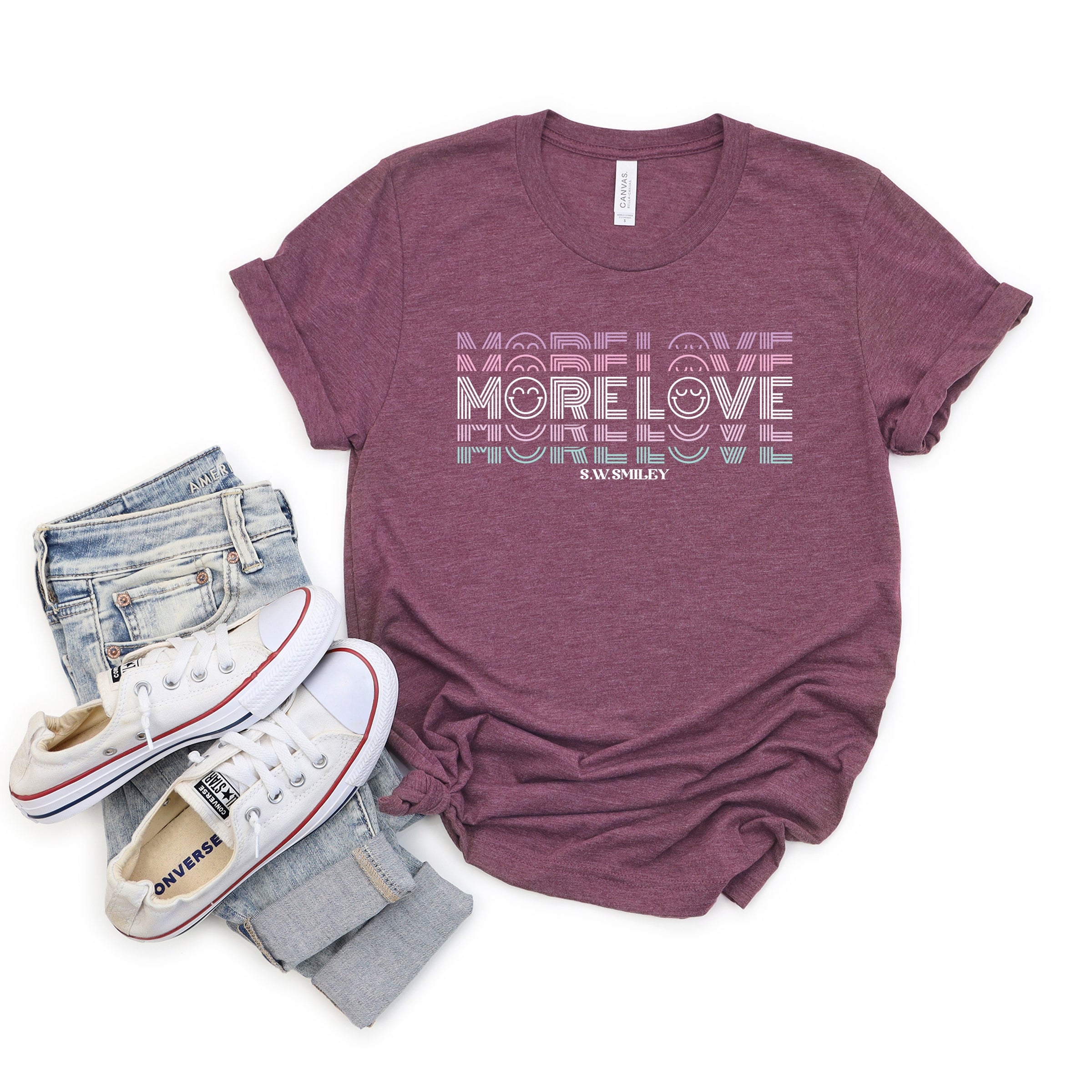 S.W.Smiley More Love - Women's Short Sleeve Graphic T-Shirt