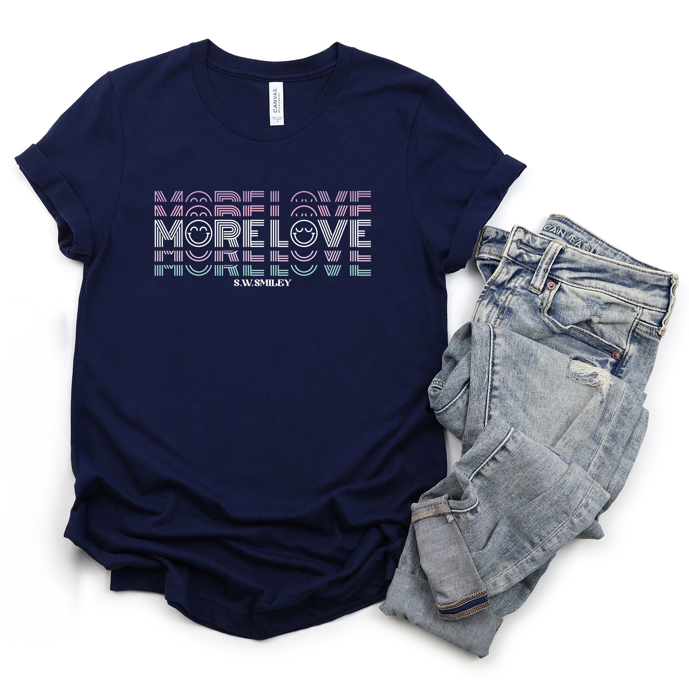 S.W.Smiley More Love - Women's Short Sleeve Graphic T-Shirt