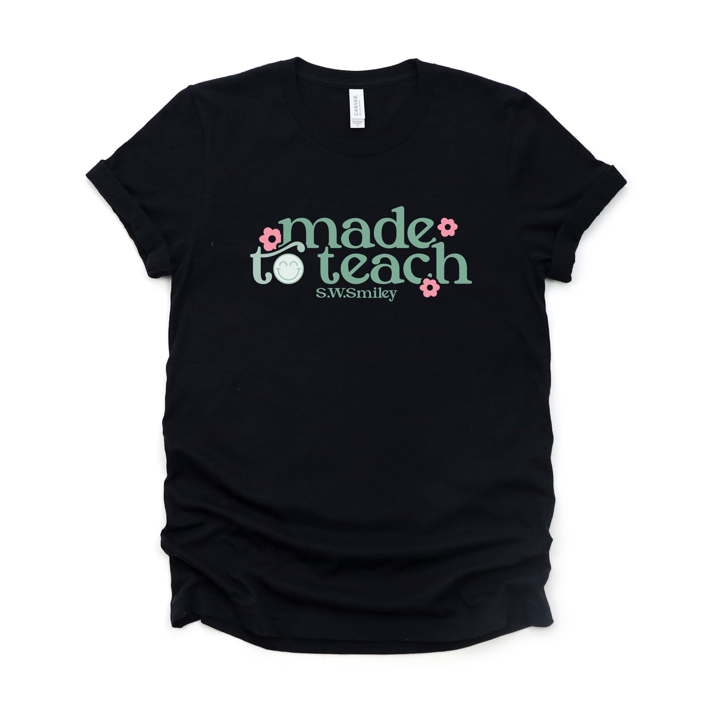 S.W.Smiley Made To Teach - Women's Short Sleeve Graphic T-Shirt