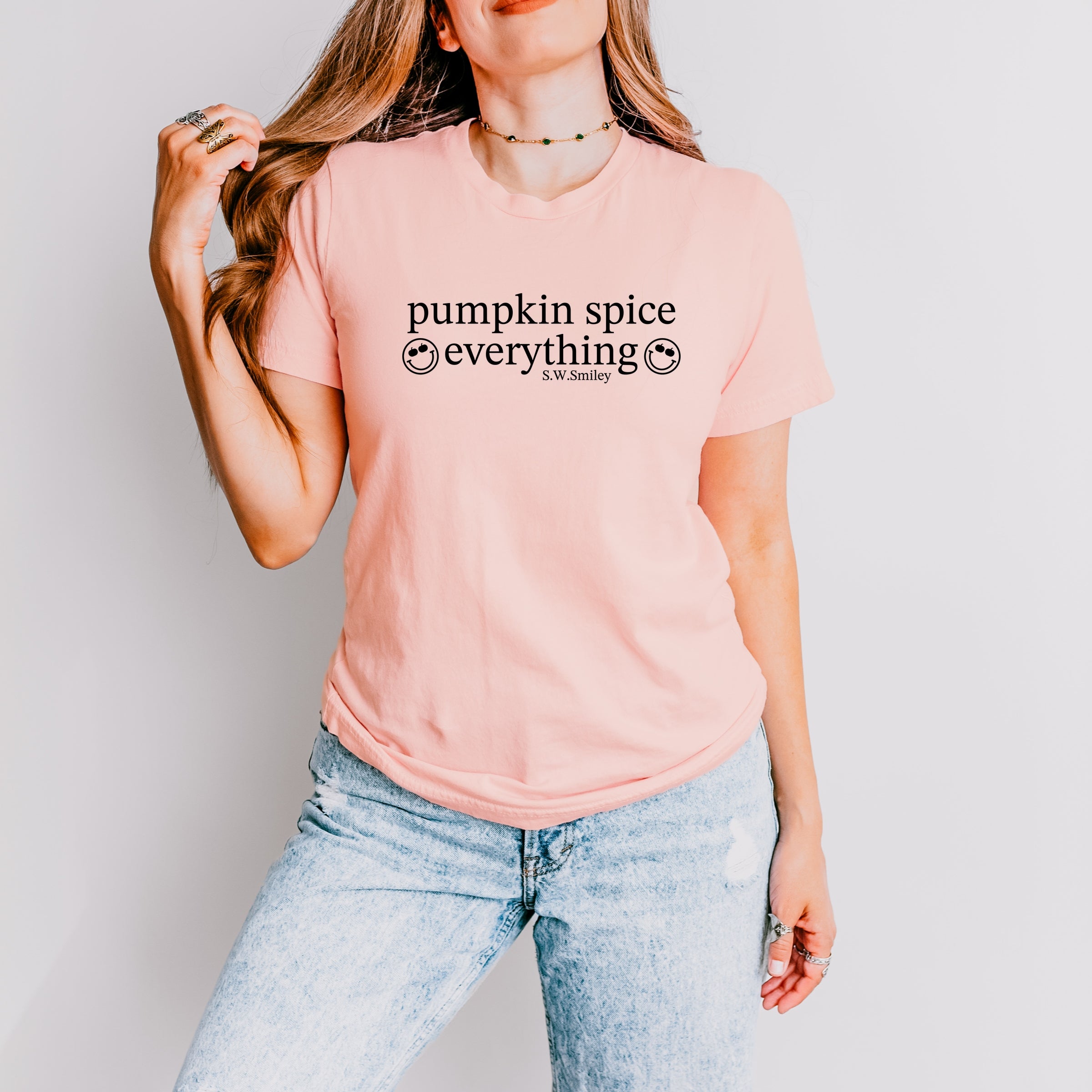 S.W.Smiley Pumpkin Spice Everything - Short Sleeve Tee