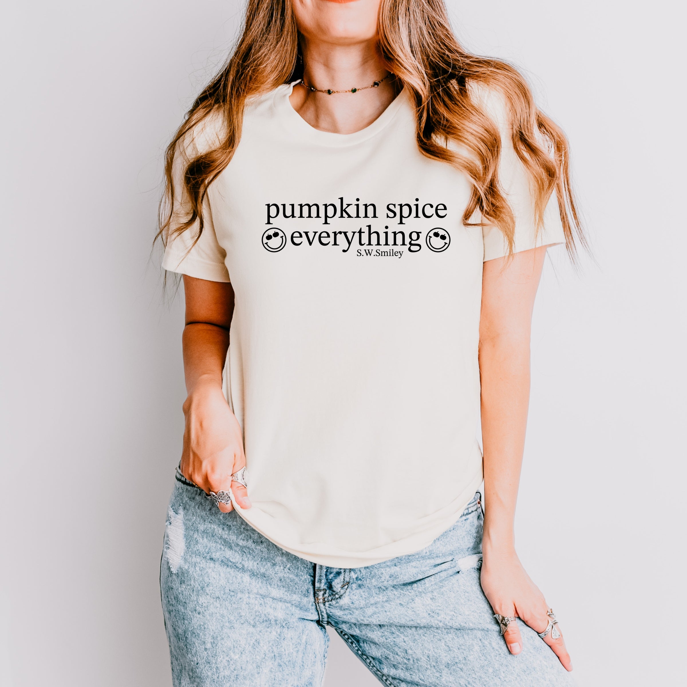 S.W.Smiley Pumpkin Spice Everything - Short Sleeve Tee