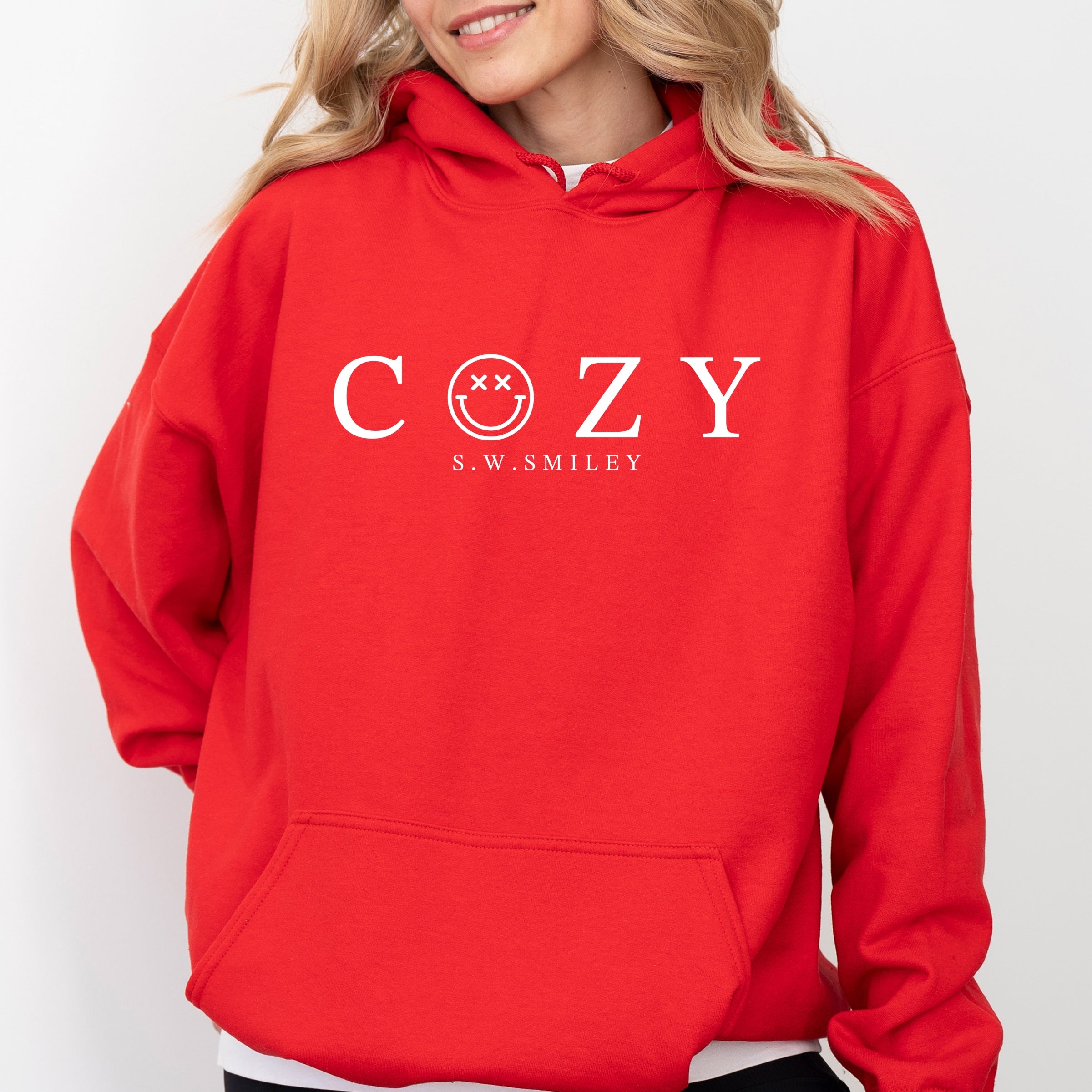S.W.Smiley Cozy Outline - Women's Graphic Hoodie