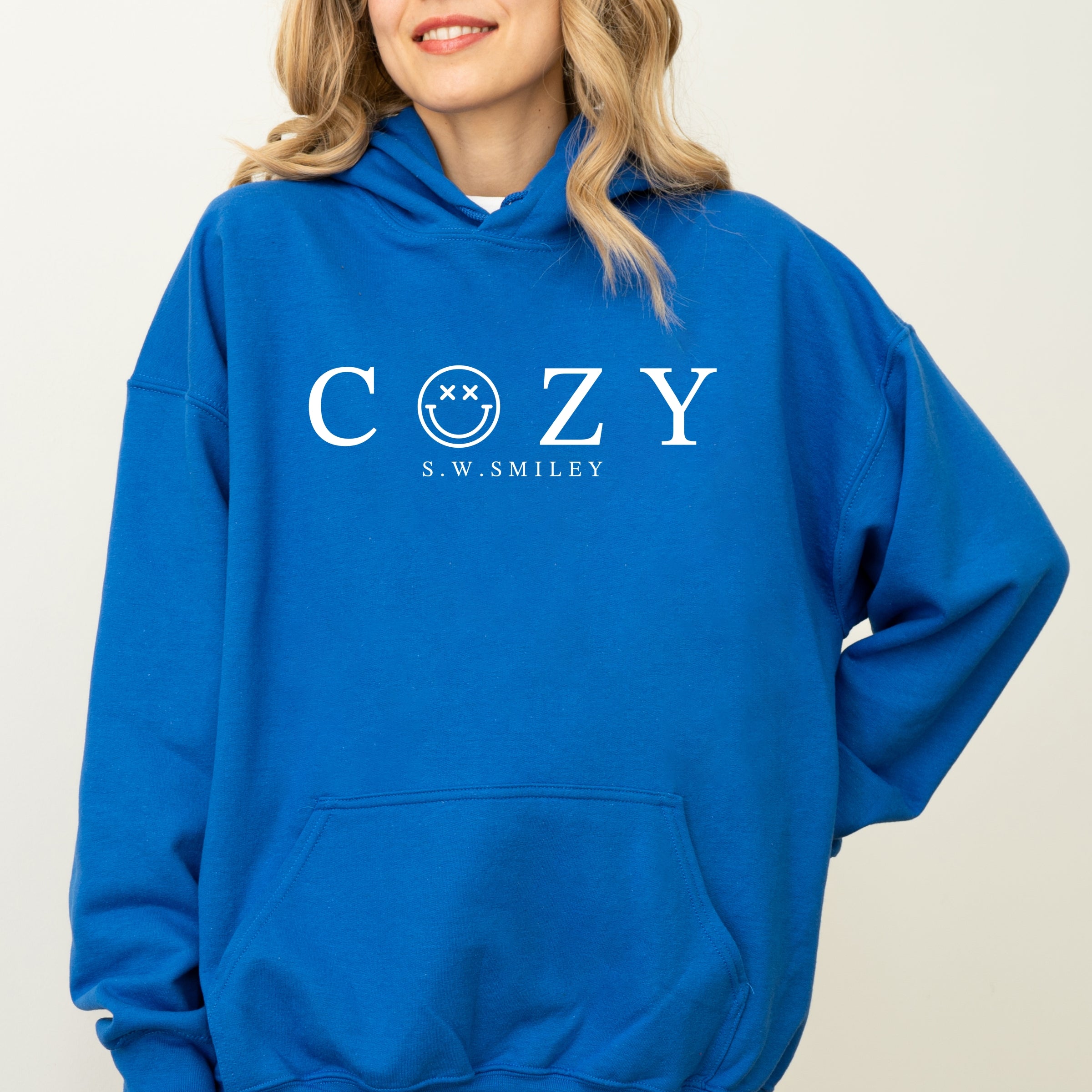 S.W.Smiley Cozy Outline - Women's Graphic Hoodie