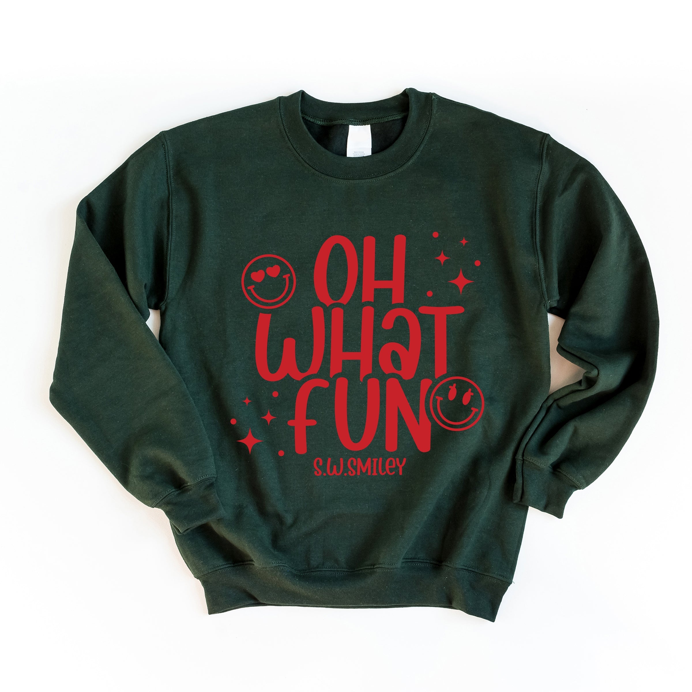 S.W.Smiley Oh What Fun Sparkle - Womens Sweatshirt