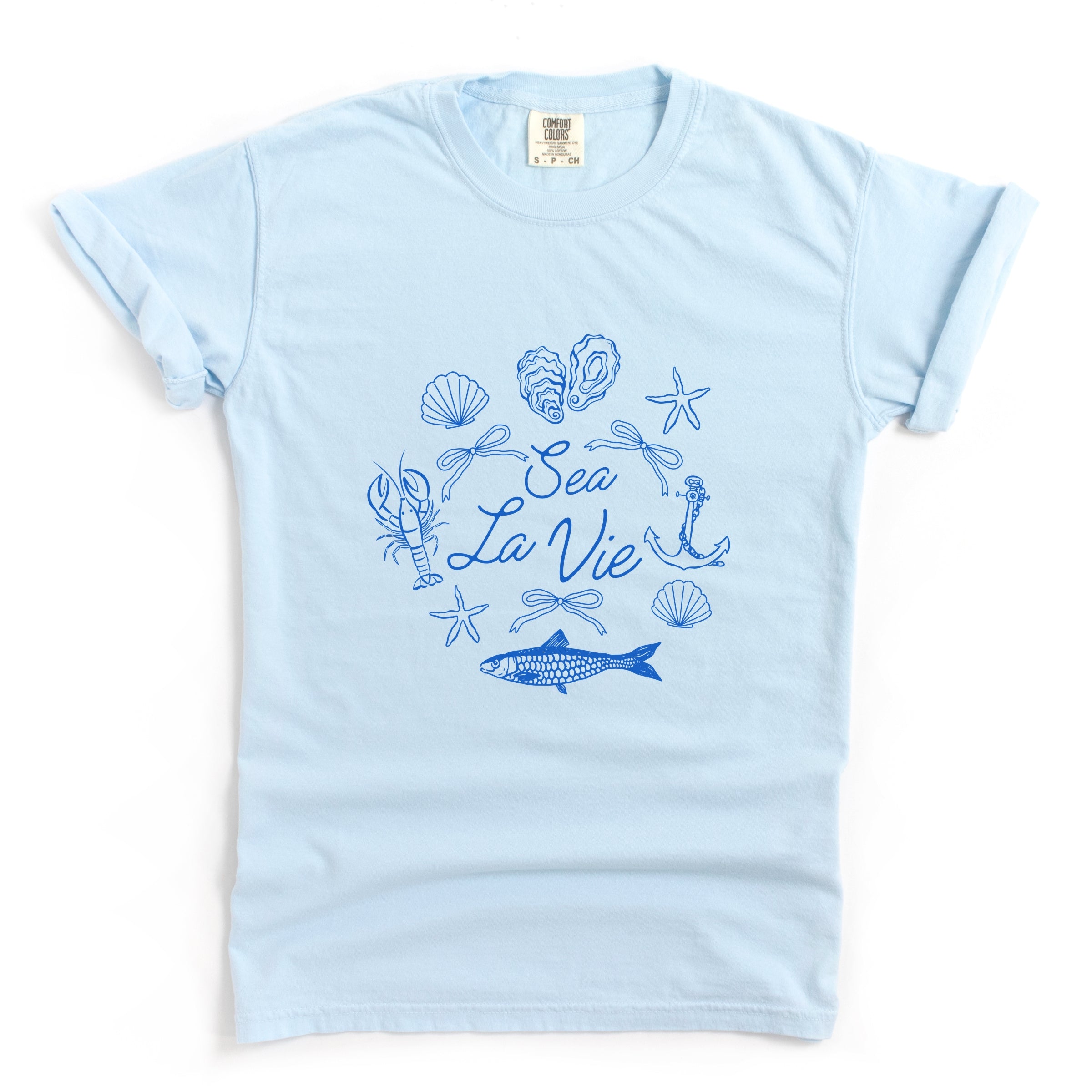Sea La Vie Collage - Womens Garment Dyed Tee