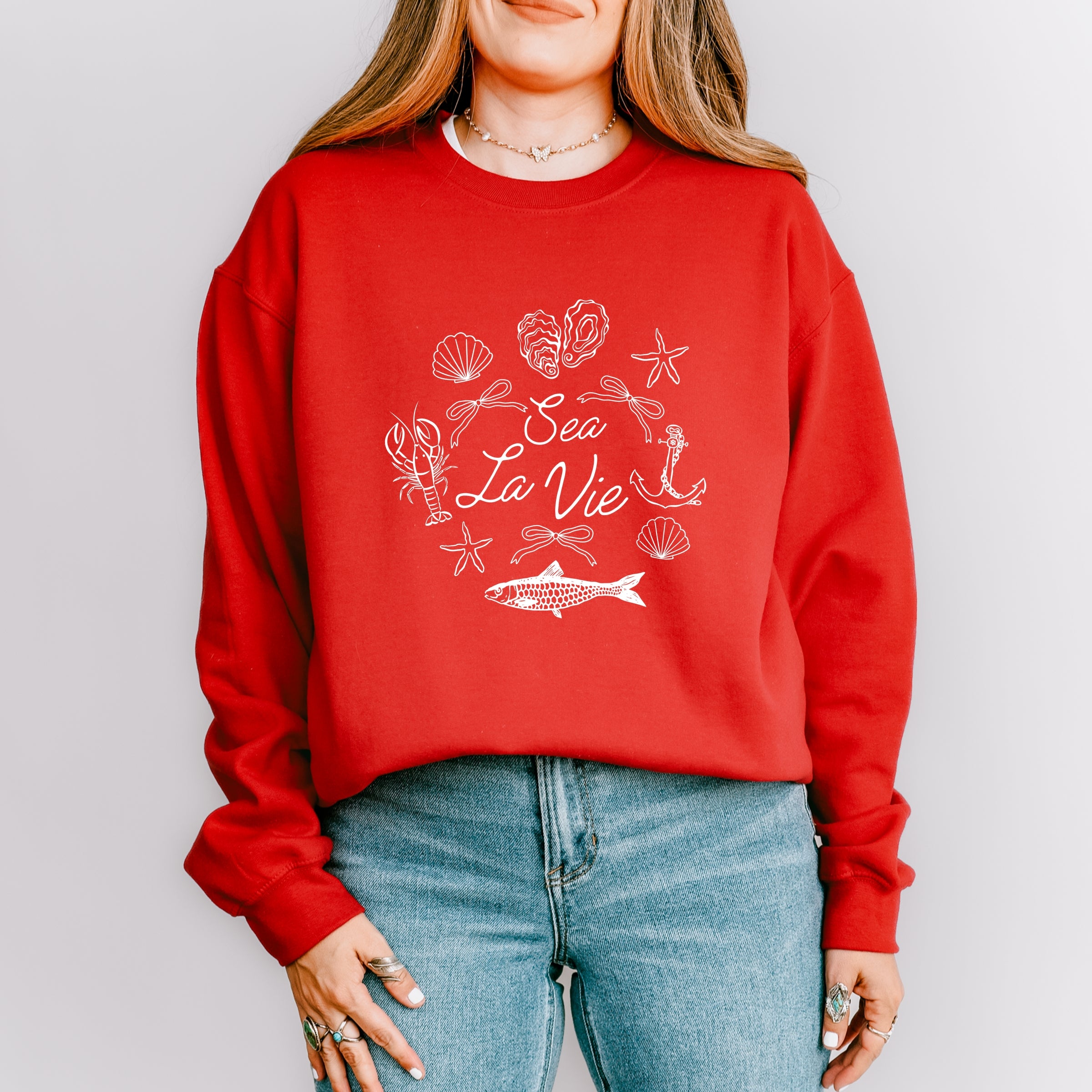 Sea La Vie Collage - Women's Graphic Sweatshirt