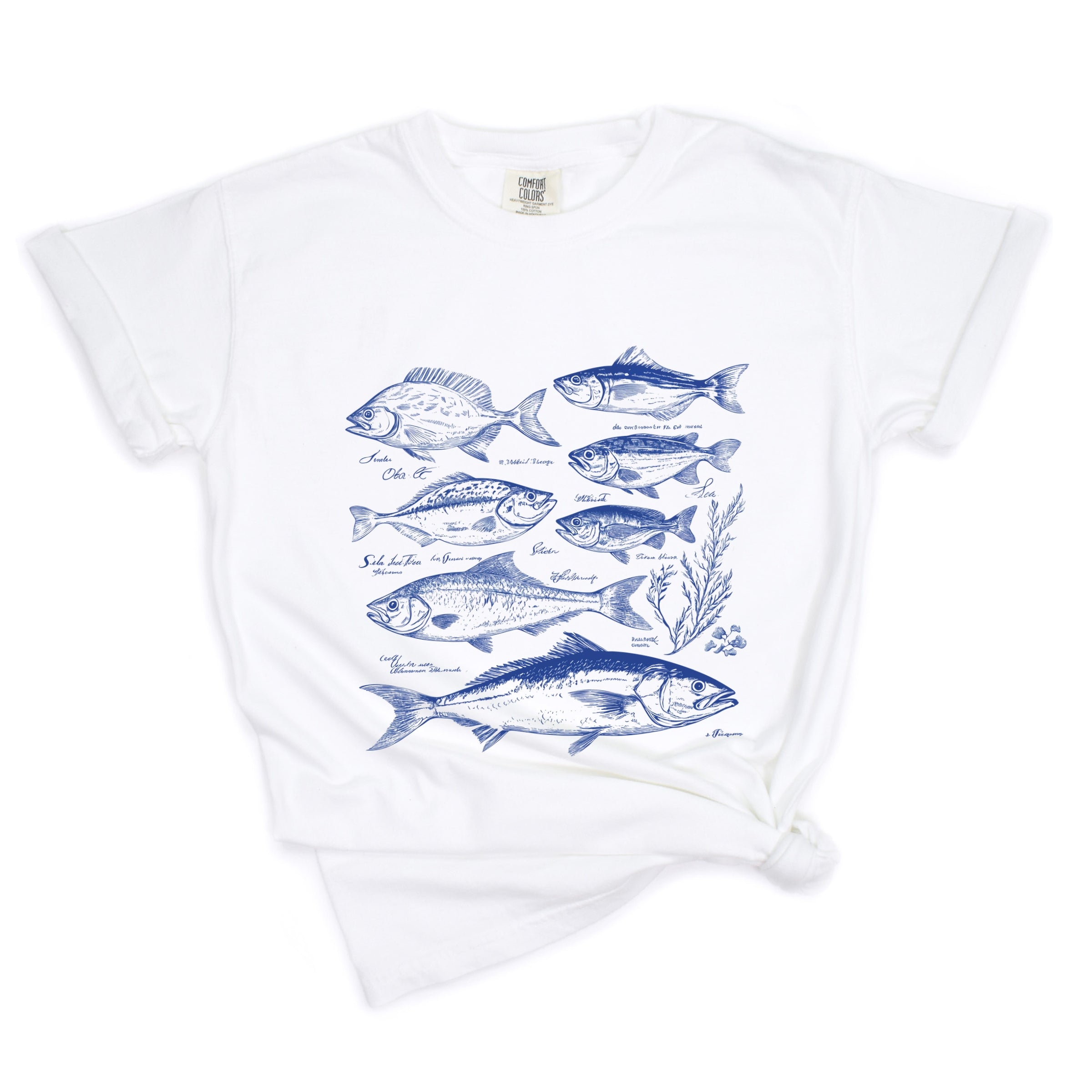 Vintage Fish - Women's Garment Dyed Graphic T-Shirt