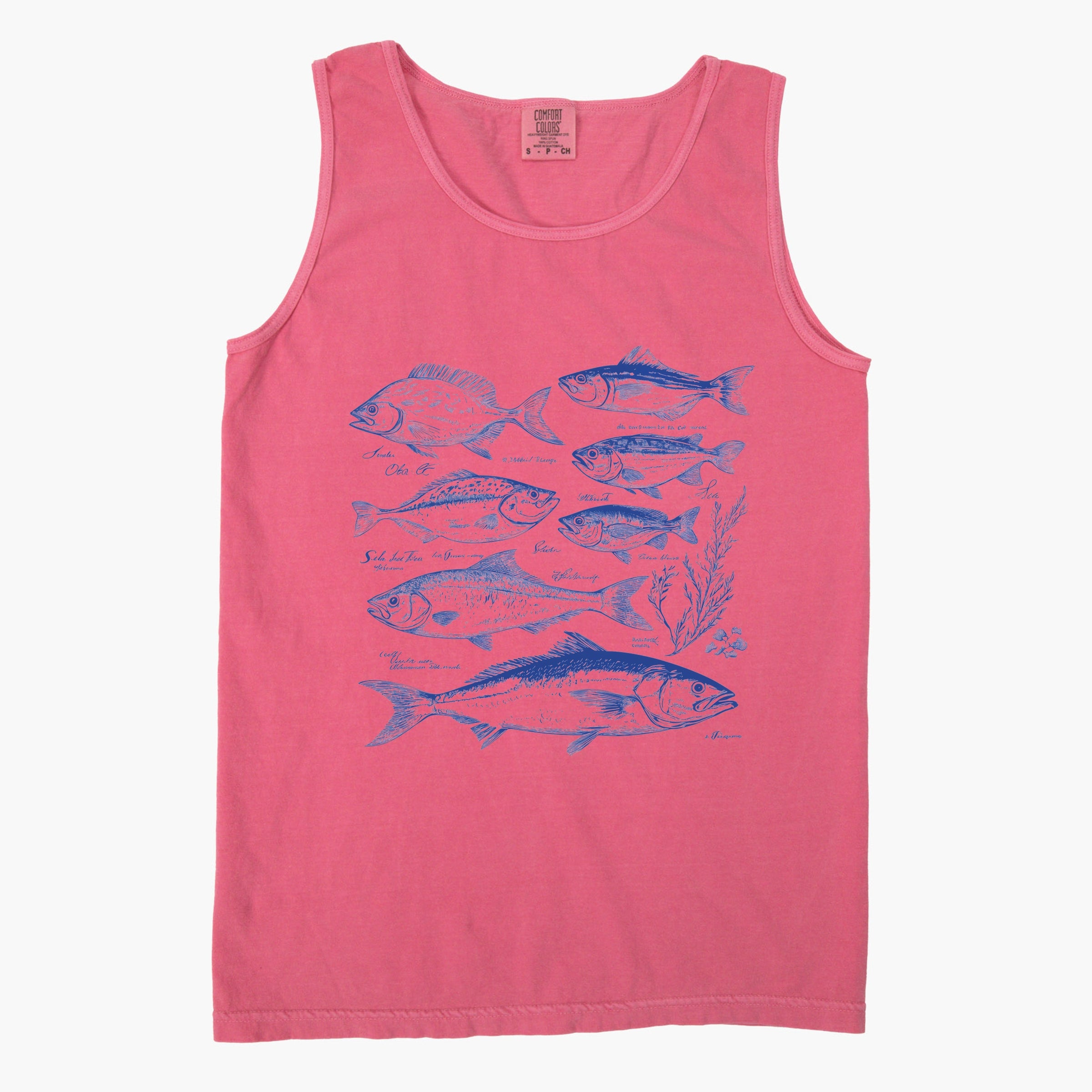Vintage Fish - Women's Garment Dyed Graphic Tank Top