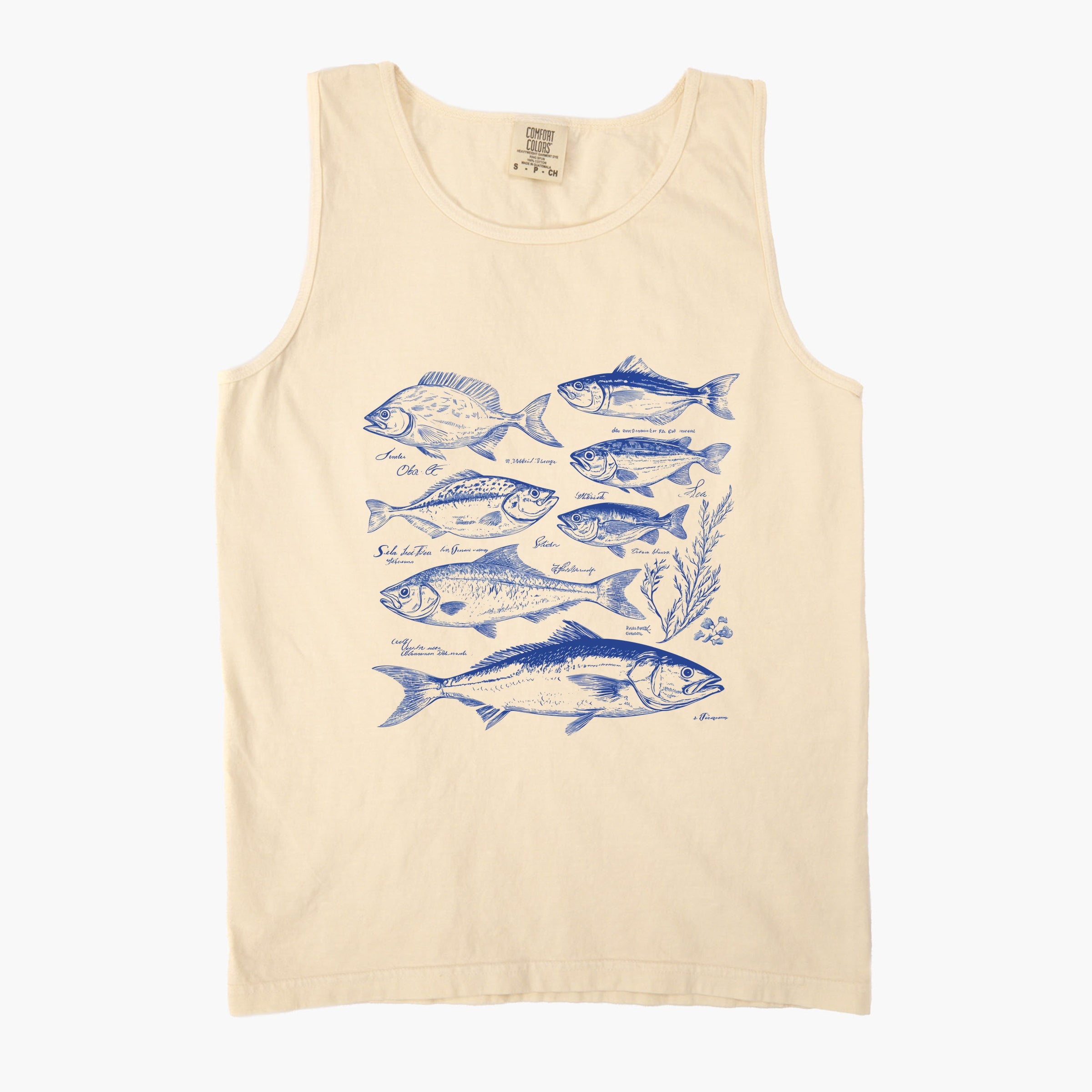 Vintage Fish - Women's Garment Dyed Graphic Tank Top