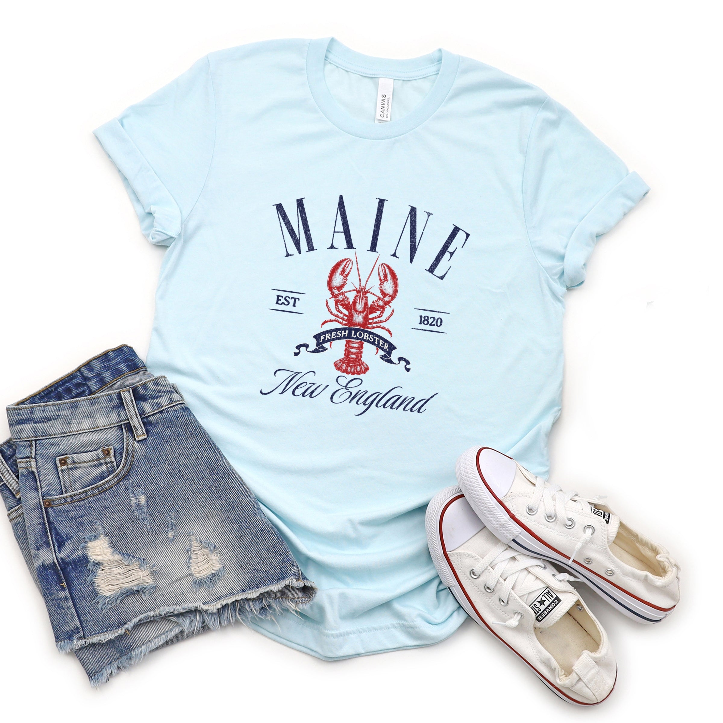 Maine New England - Womens Short Sleeve Tee