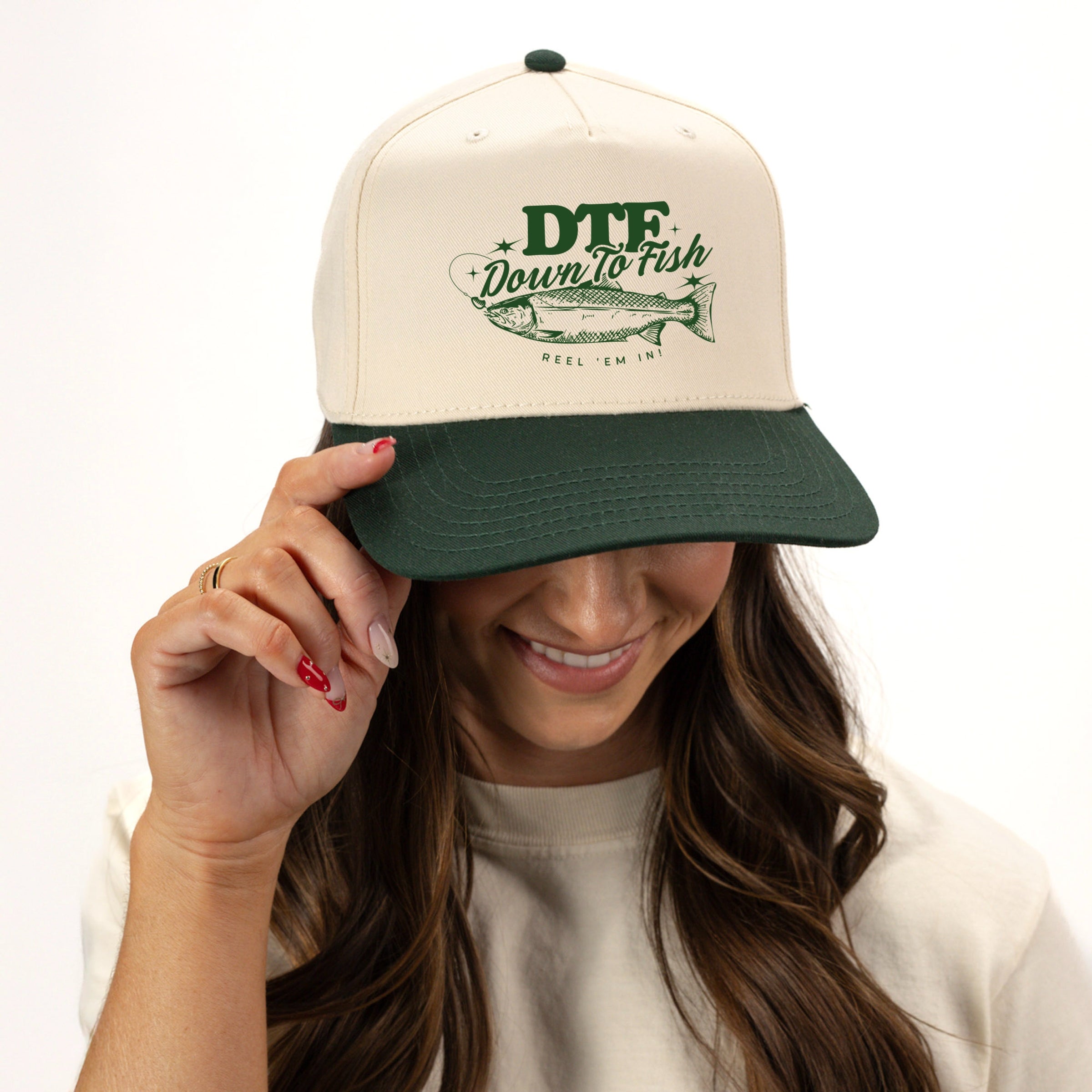 Down To Fish - Canvas Trucker Hat