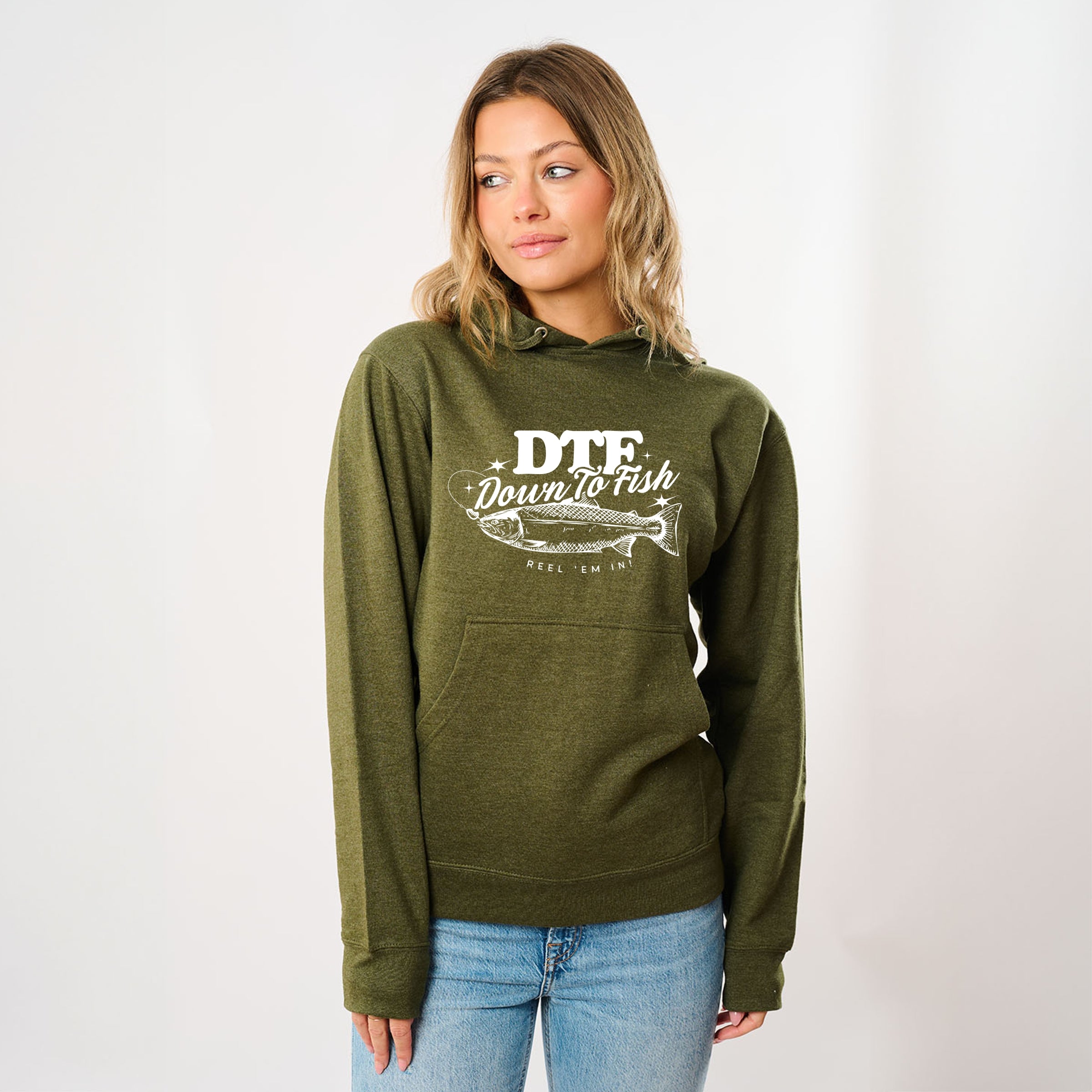 DTF Down To Fish - Women's Graphic Hoodie