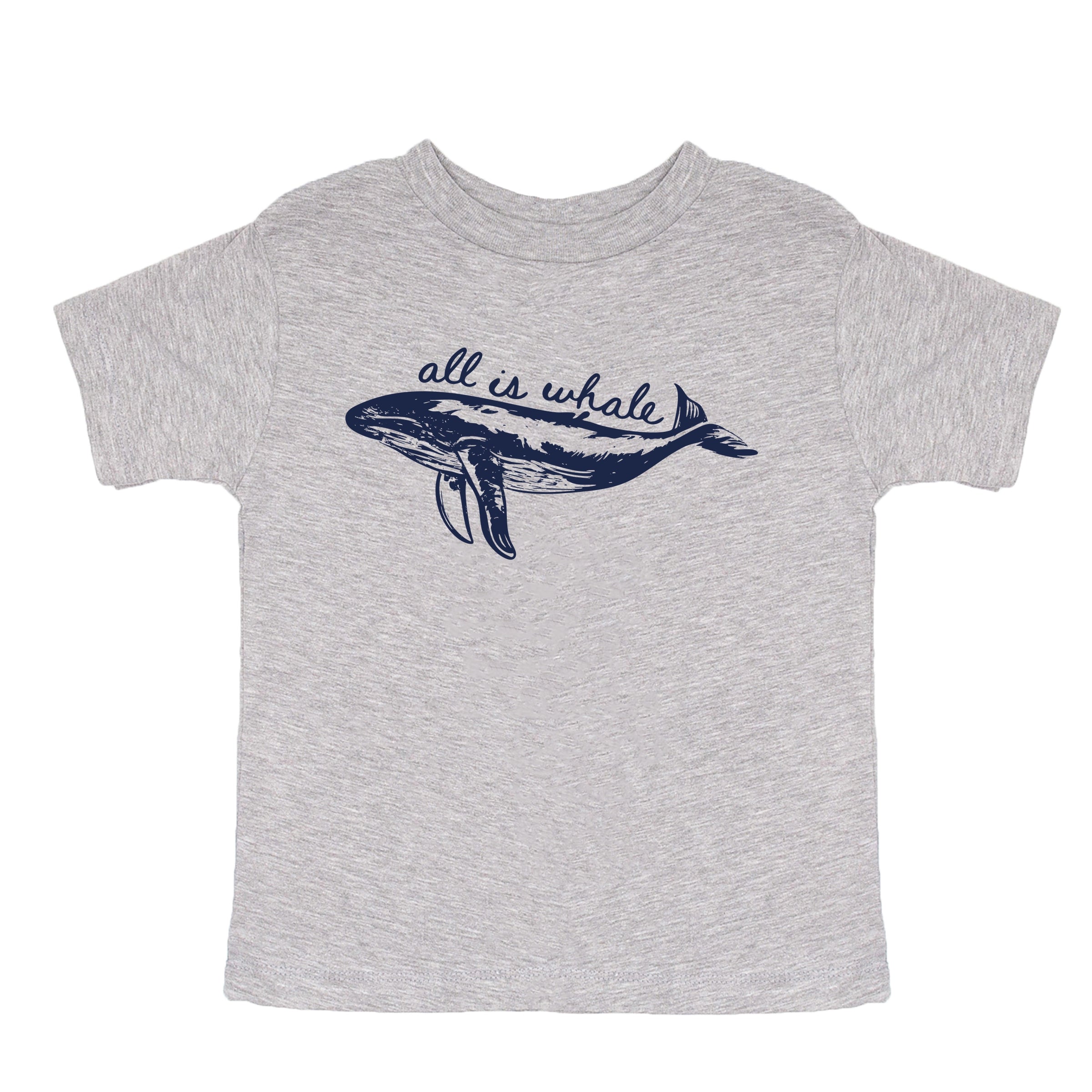 All Is Whale Sketched - Toddler Short Sleeve Graphic T-Shirt