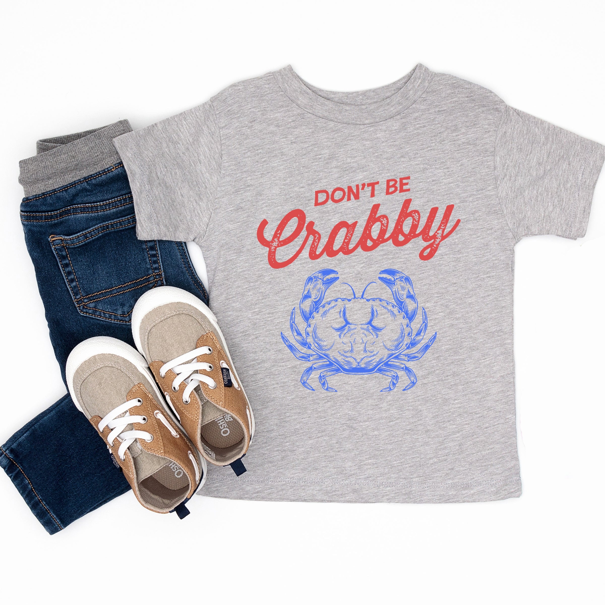 Don't Be Crabby Sketched - Toddler Short Sleeve Graphic T-Shirt
