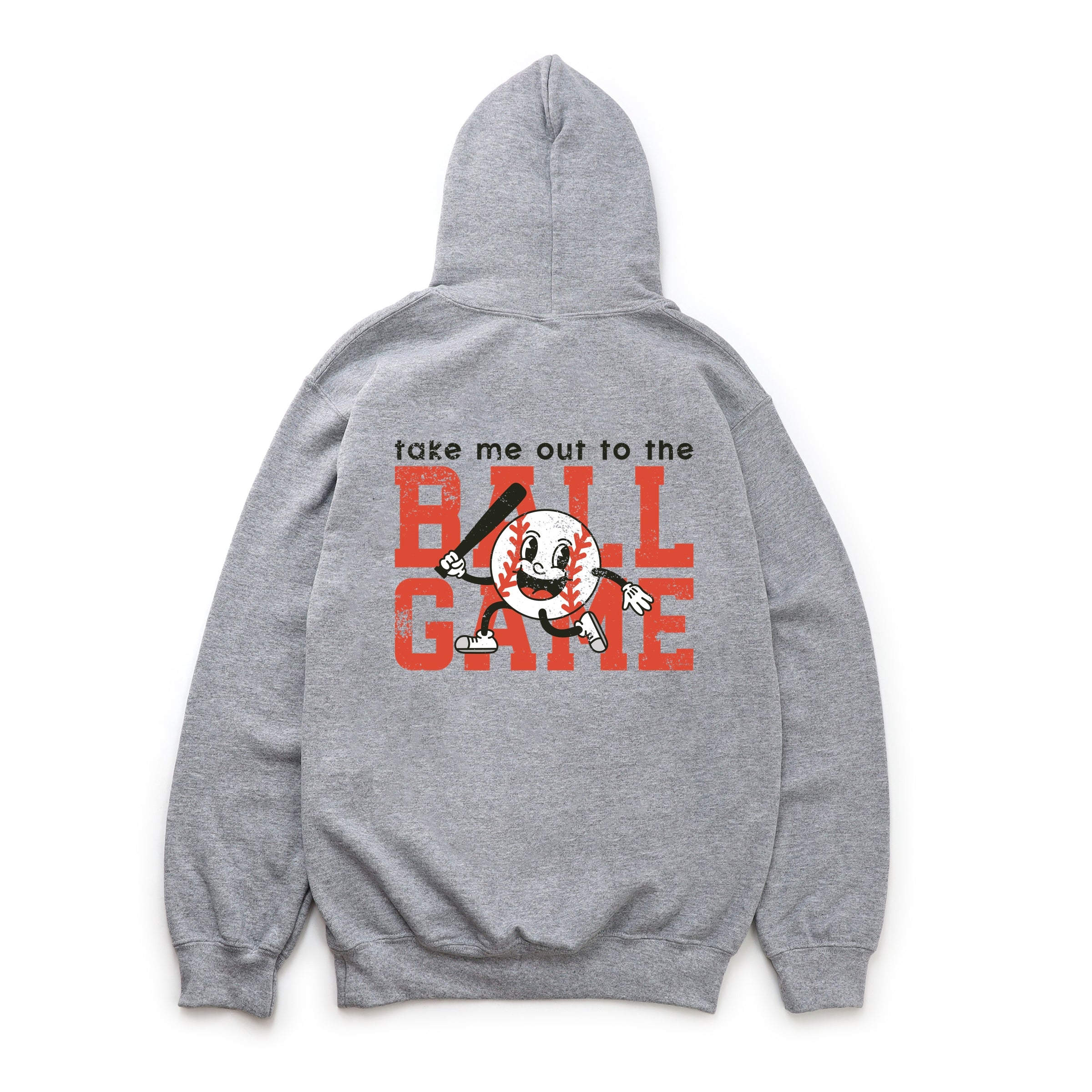 Take Me Out To The Ball Game Distressed - Womens Hoodie