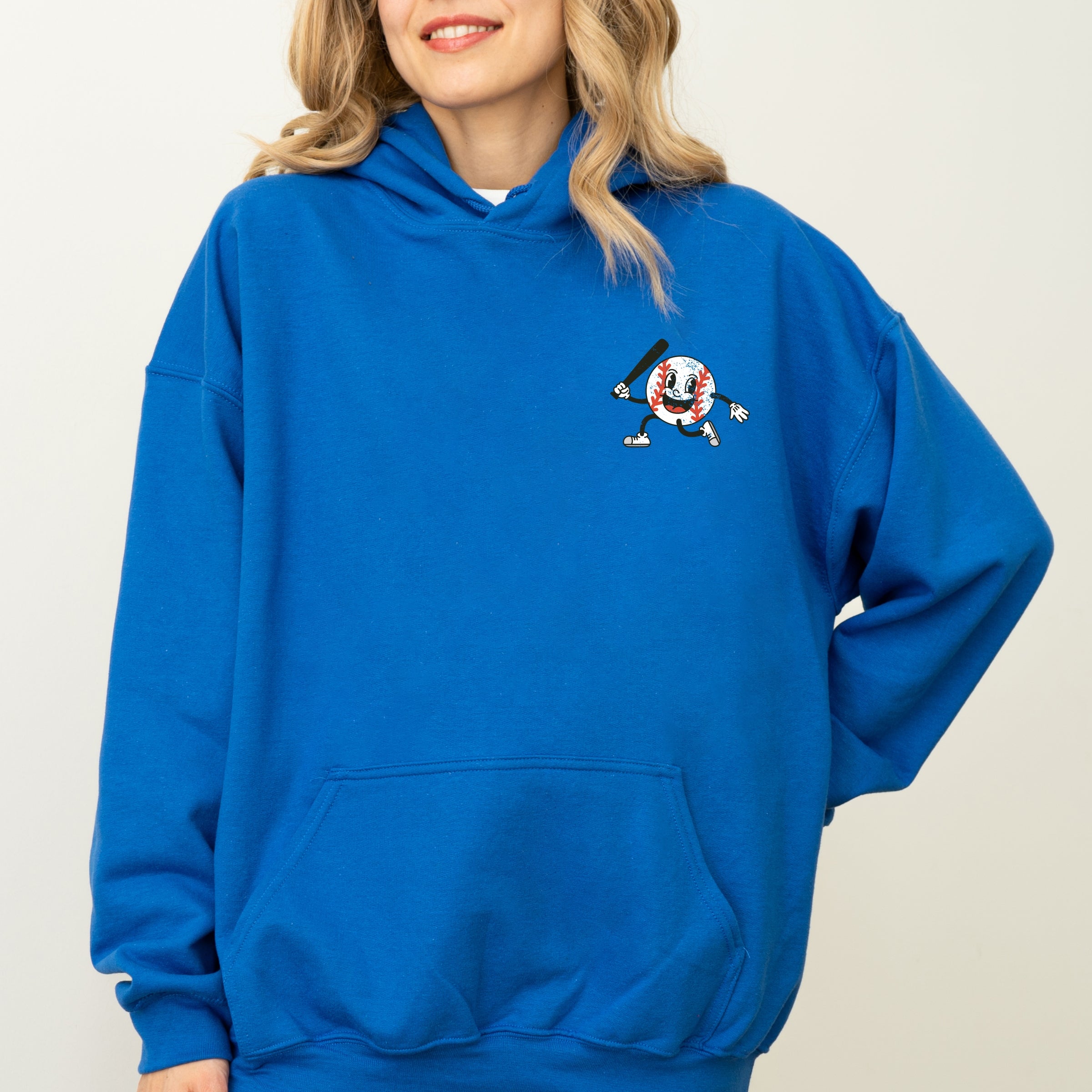 Take Me Out To The Ball Game Distressed - Womens Hoodie